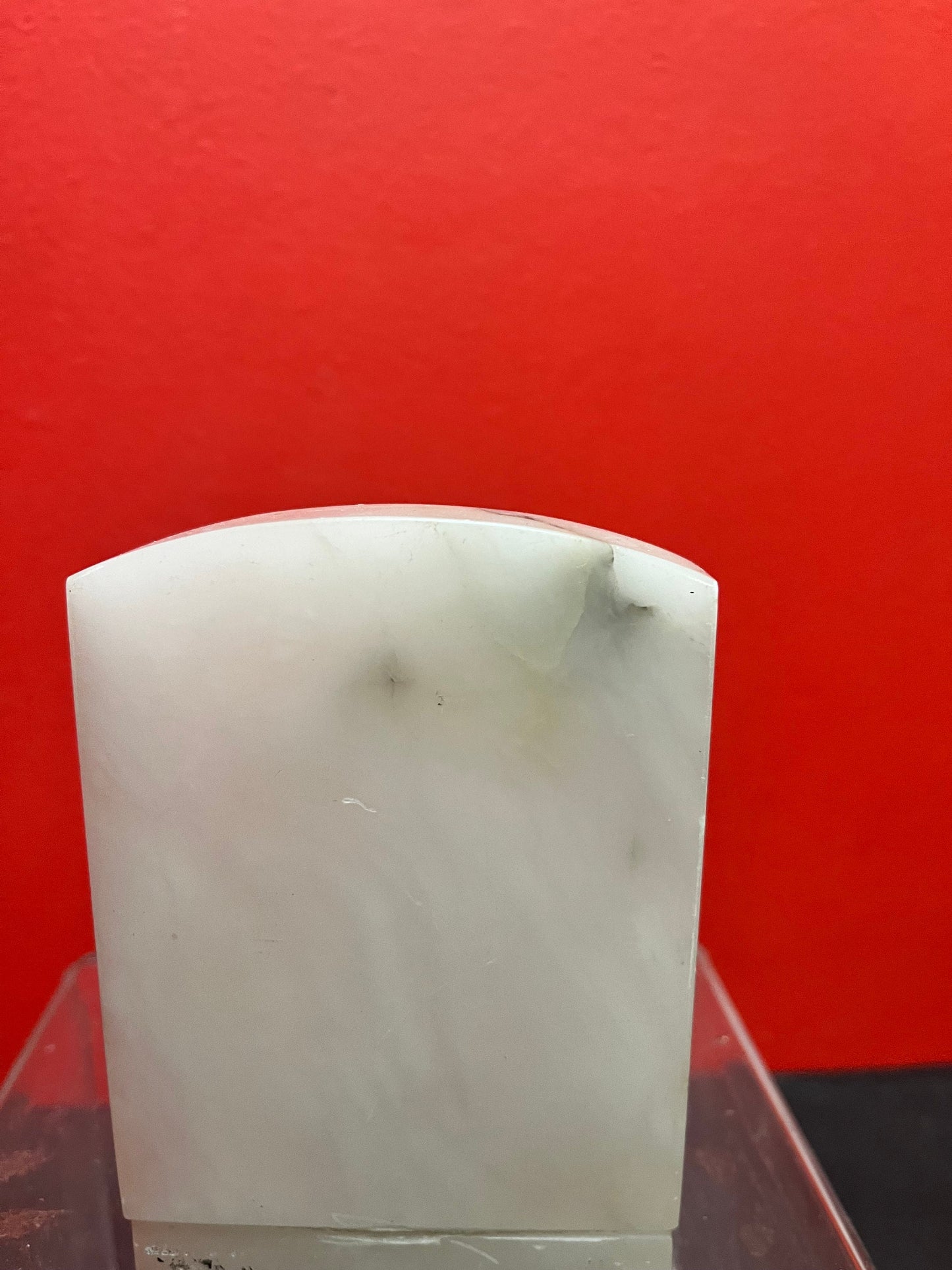 A Lovely 4 inch European cold  painted bronze terrier dog statue on marble book end