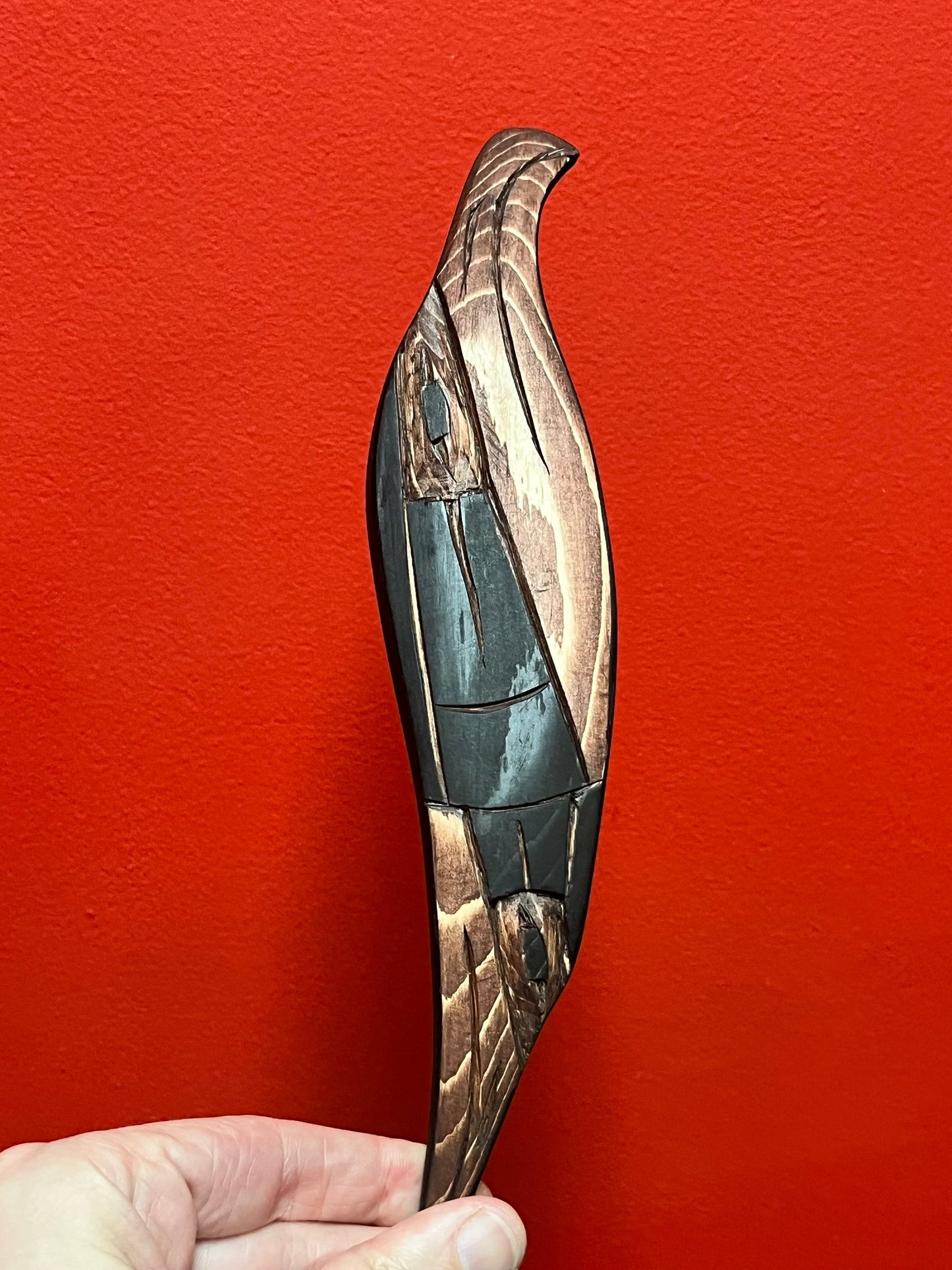 8 inch long  indigenous First Nations  Pacific Northwest coast, Raven plaque