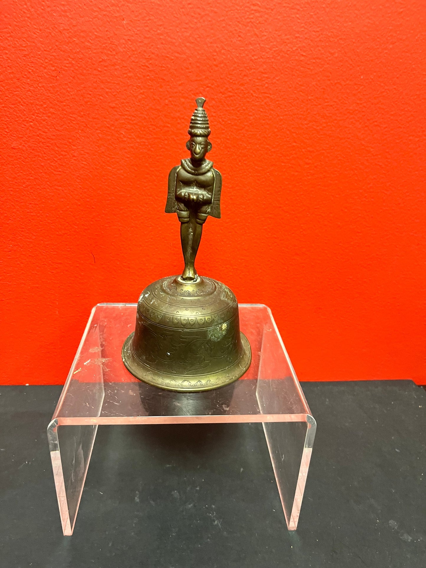 Lovely very old bronze Nepalese, Temple  bell with great patina  missing little ringer thing