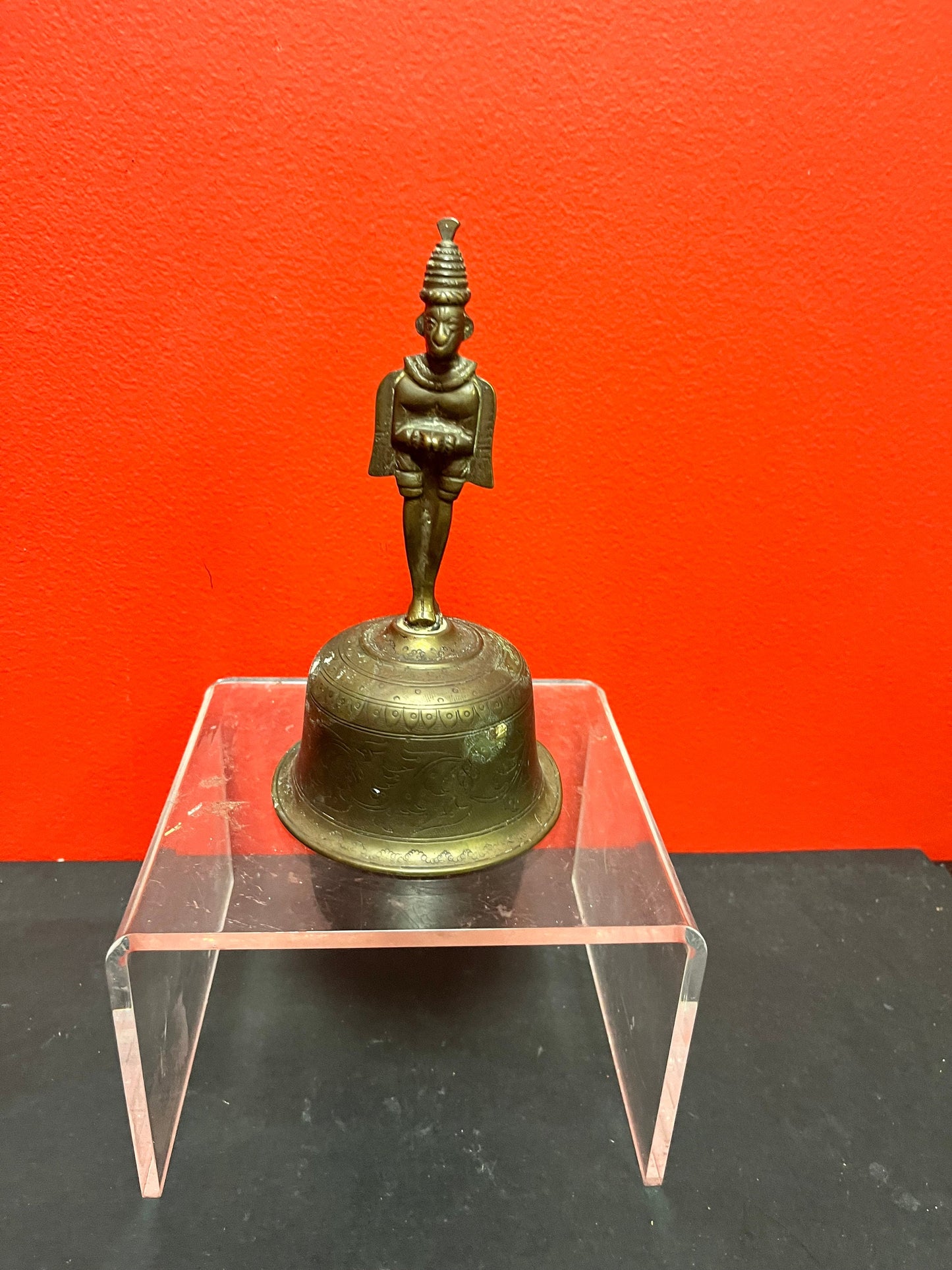Lovely very old bronze Nepalese, Temple  bell with great patina  missing little ringer thing