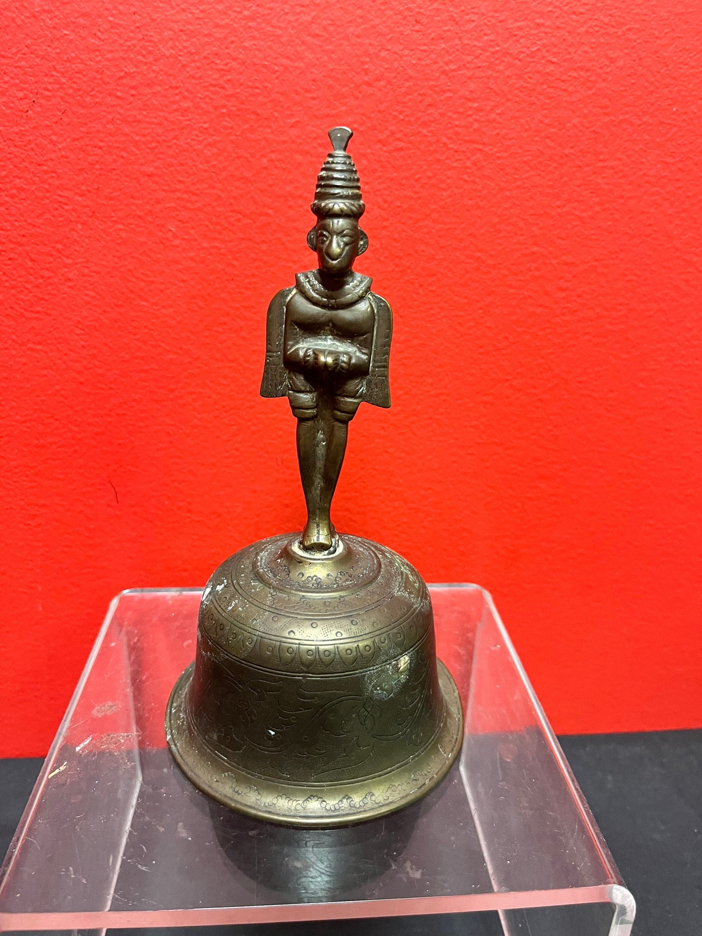 Lovely very old bronze Nepalese, Temple  bell with great patina  missing little ringer thing