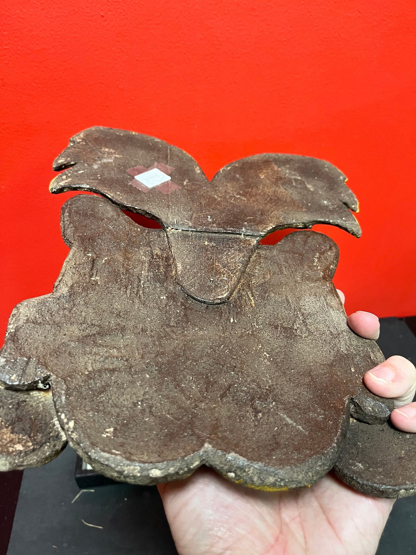 A  Lovely 13 x 8 wide older central American tribal mask  amazing patina and colours  needs a hanger  great value