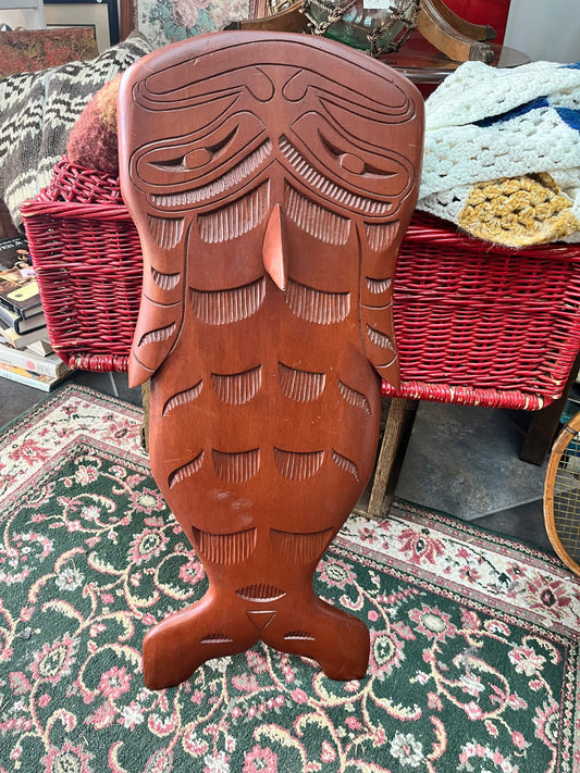 Huge indigenous, first nations Pacific northwest coast, killer whale plaque  ready to hang and really cool detail  29 x 12 wide