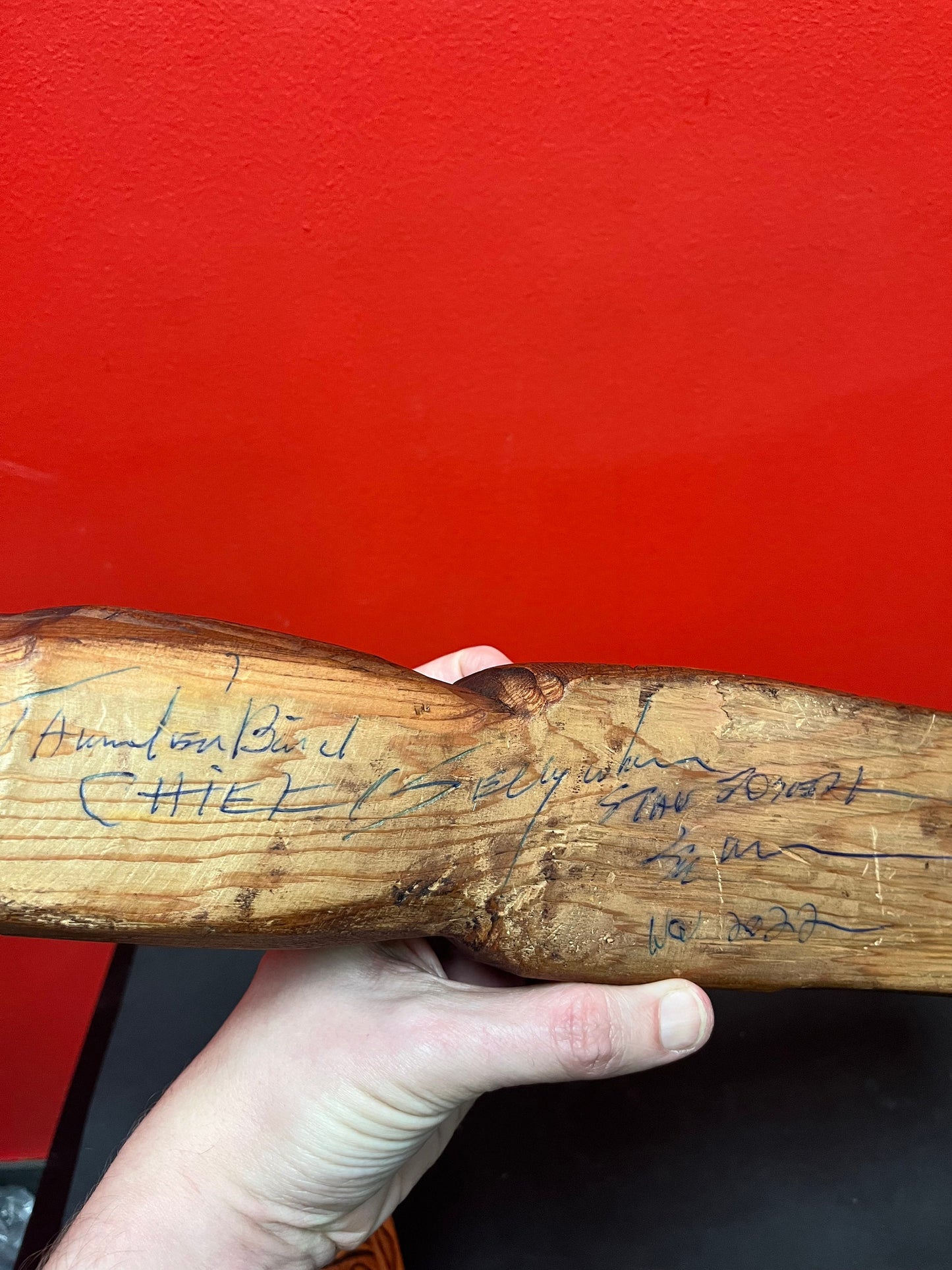 16 inch tall mask on totem statue   incredible Stan Joseph indigenous first nations Pacific northwest coast unique and beautiful -