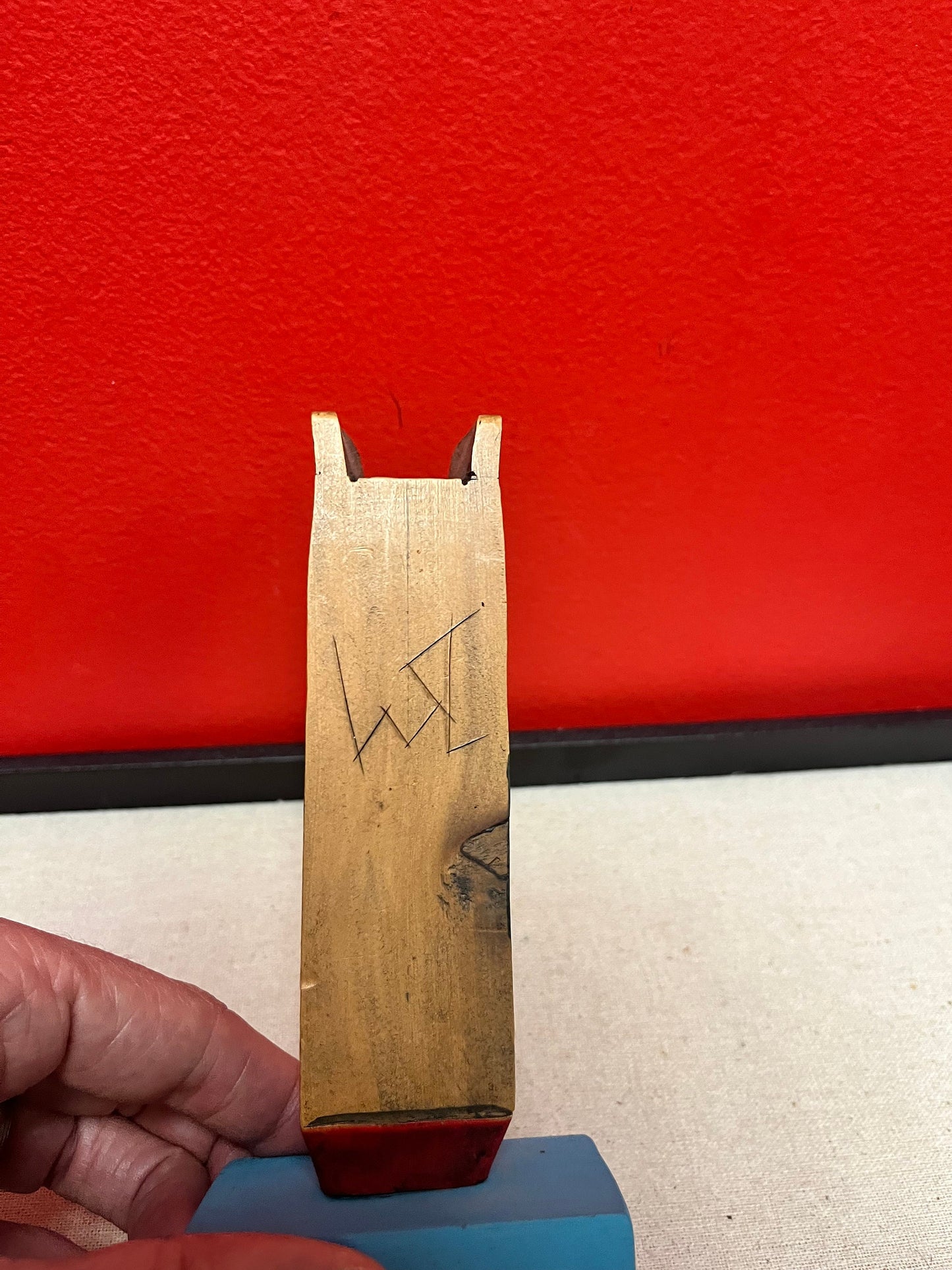 A  Lovely indigenous first nations  Pacific Northwest Coast totem pole   great detail - 7 inches tall  signed polychrome beauty