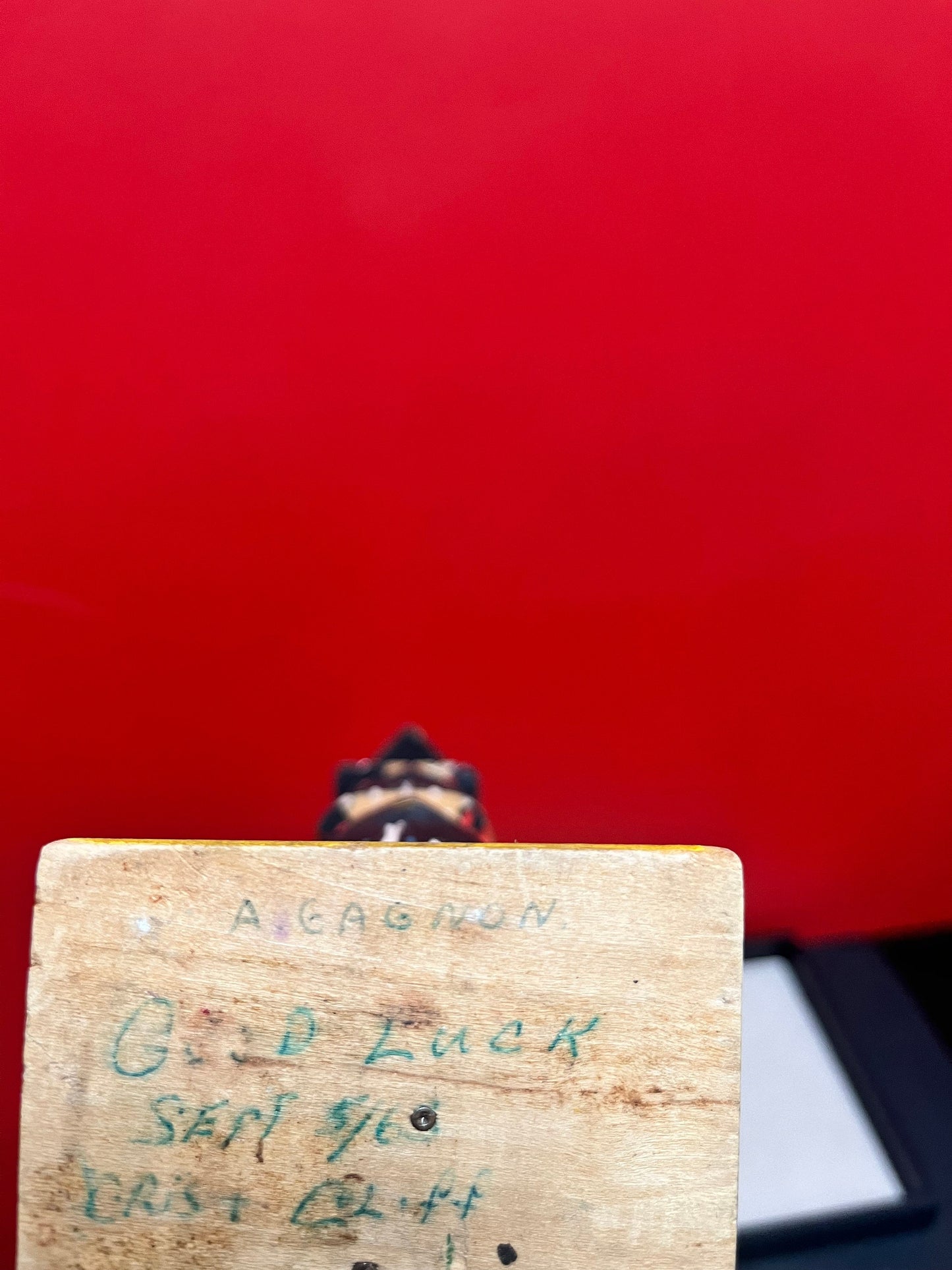 A  14 x 6 wide stunning  older primitive, signed indigenous first nations Pacific northwest coast totem pole in great condition