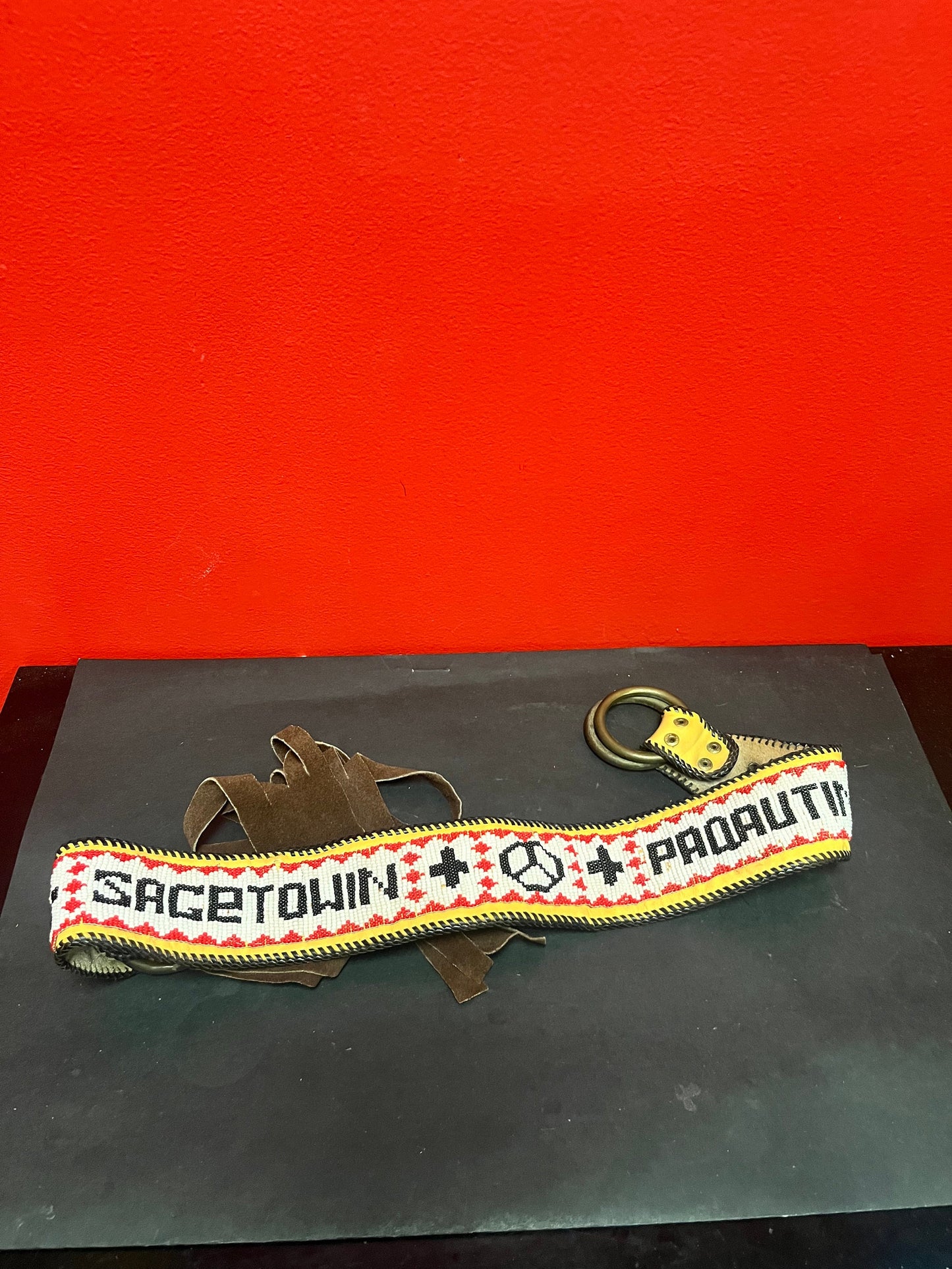 An  Approximately 41 inch long, indigenous first nations, possibly American beaded belt  very cool, and in great condition