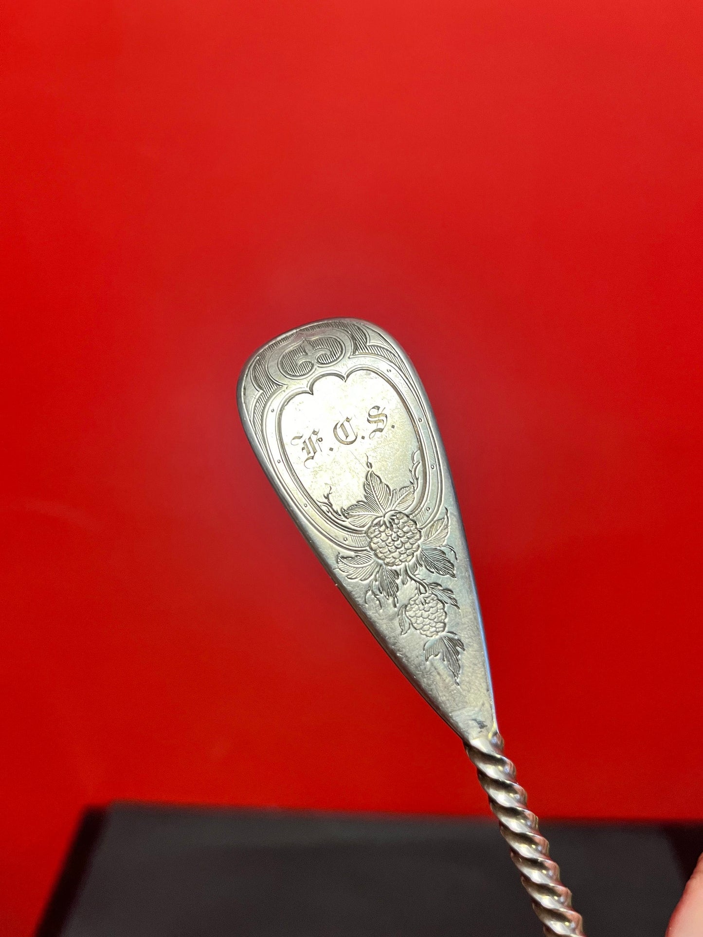 A  Lovely very heavy ornate sterling 925 serving spoon  ready to gift or use