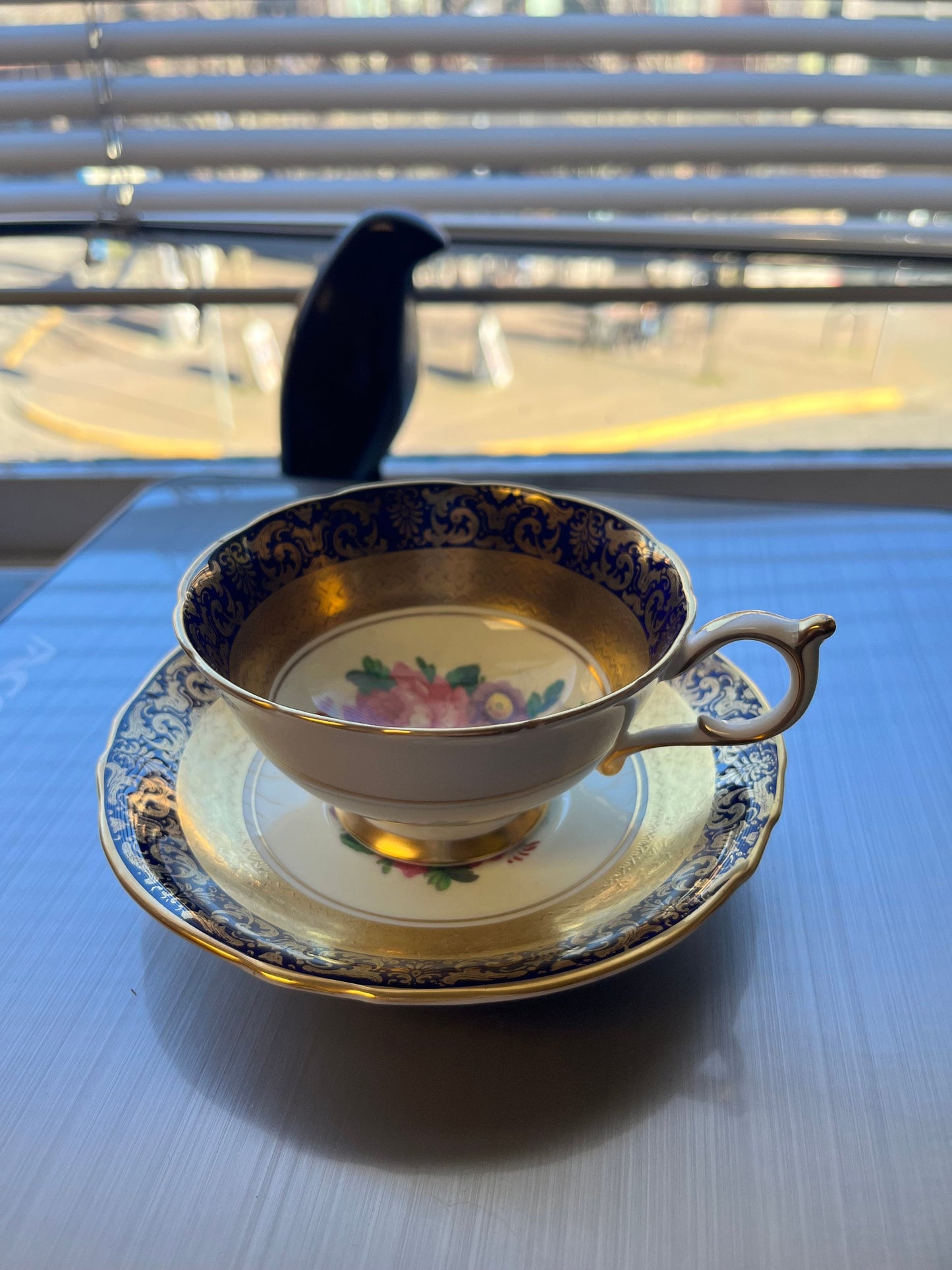 Absolutely gorgeous, antique paragon, double head cup and saucer in total mint condition  wonderful piece