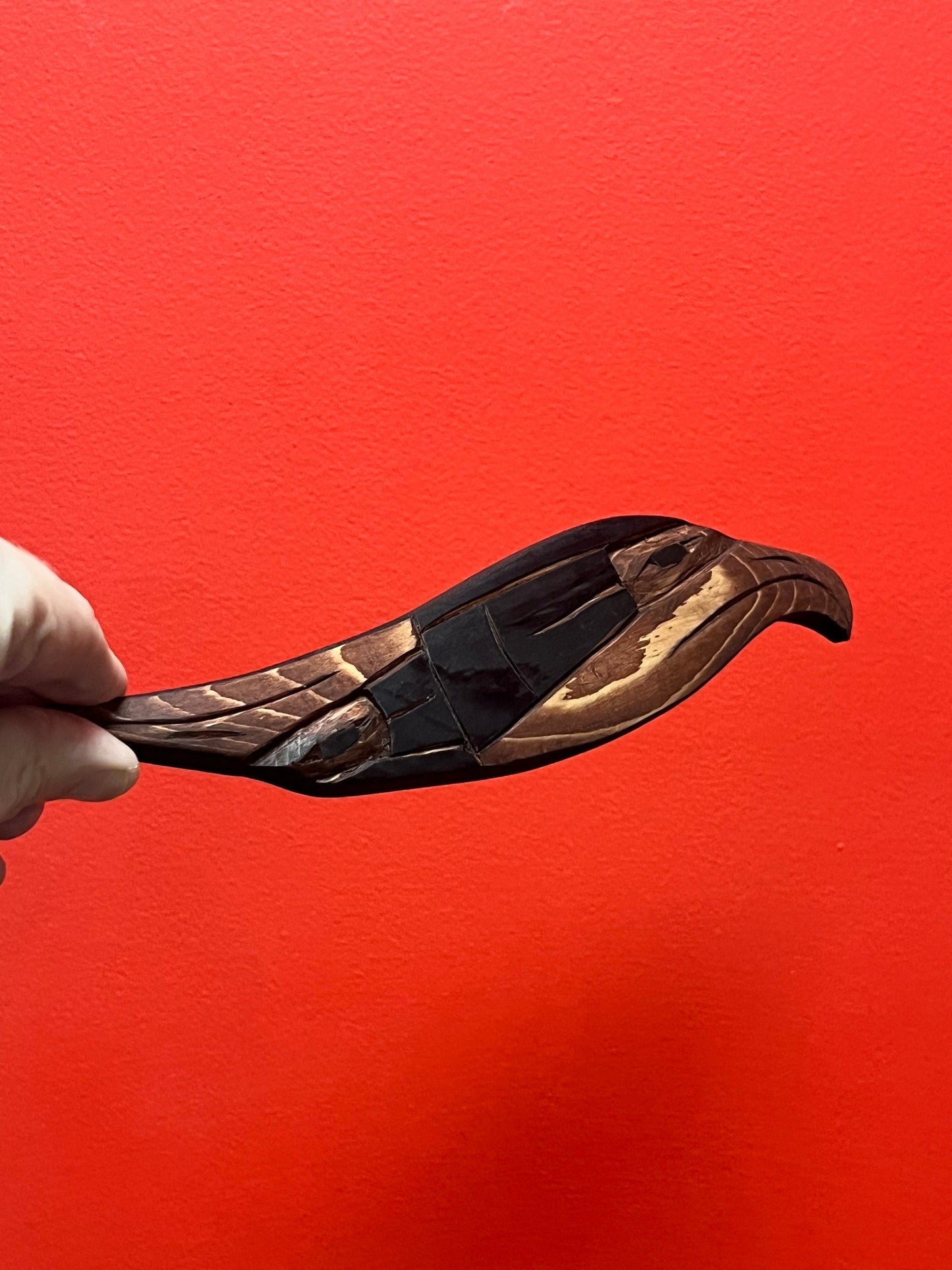 8 inch long  indigenous First Nations  Pacific Northwest coast, Raven plaque