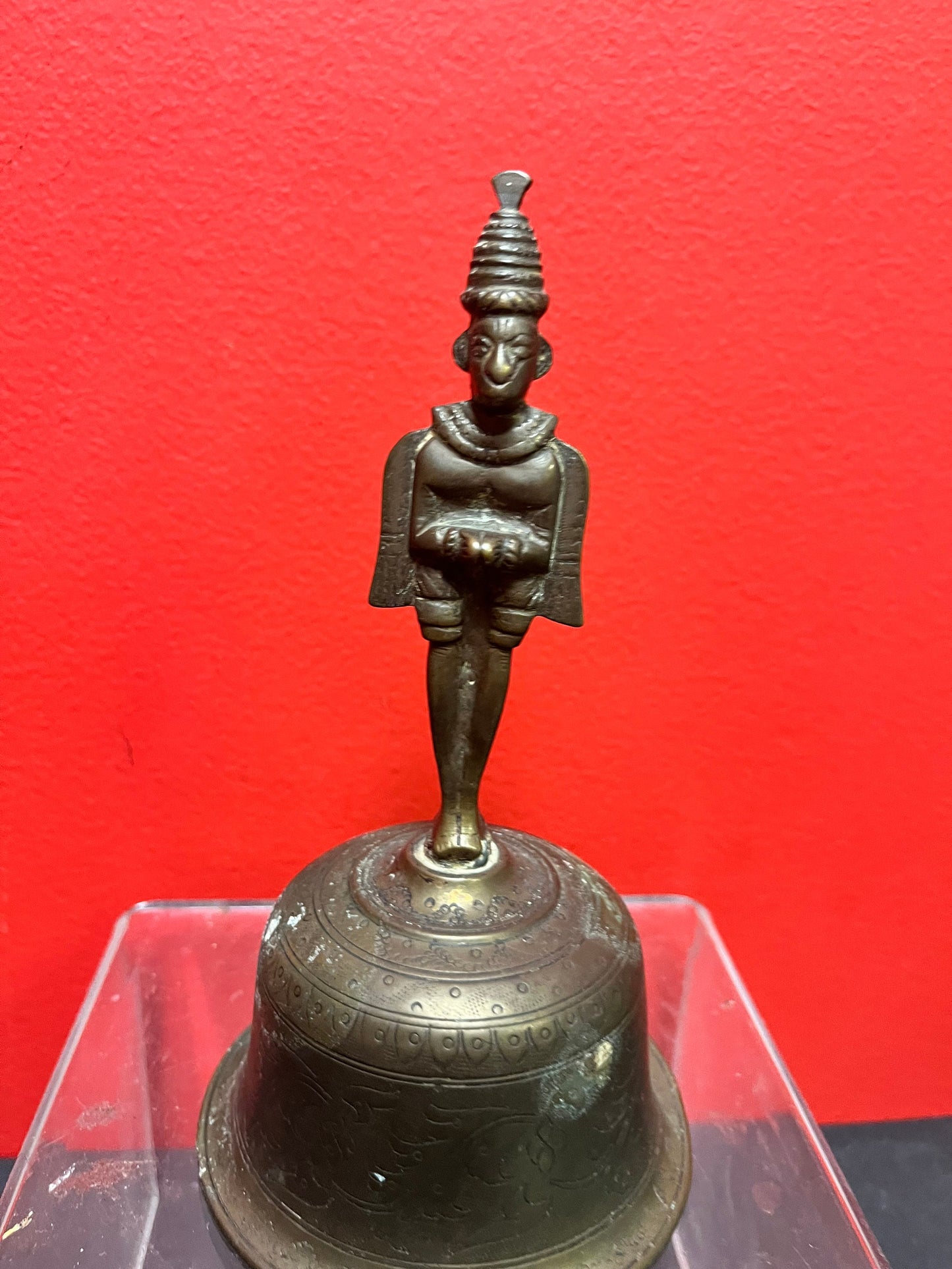 Lovely very old bronze Nepalese, Temple  bell with great patina  missing little ringer thing