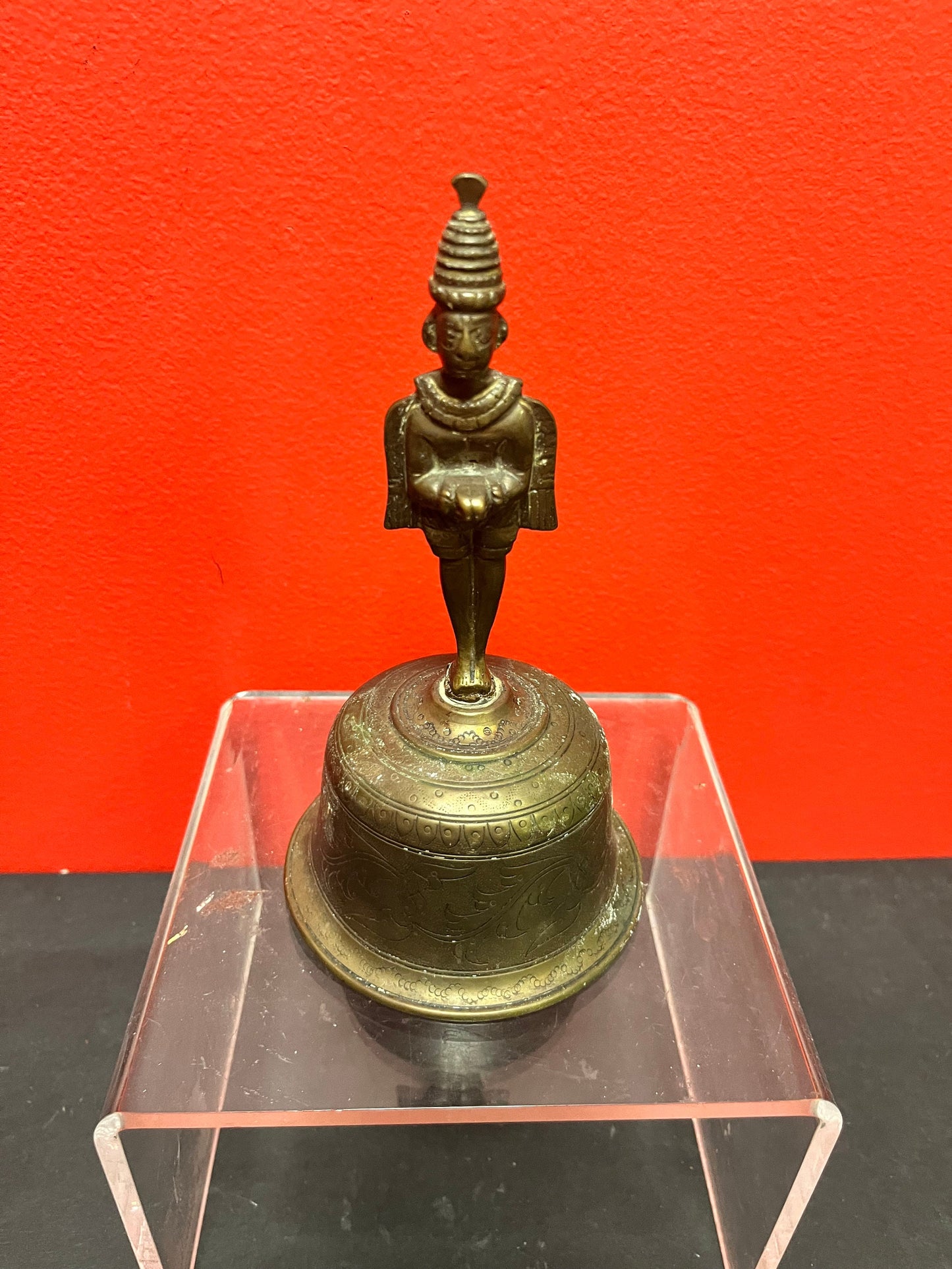 Lovely very old bronze Nepalese, Temple  bell with great patina  missing little ringer thing