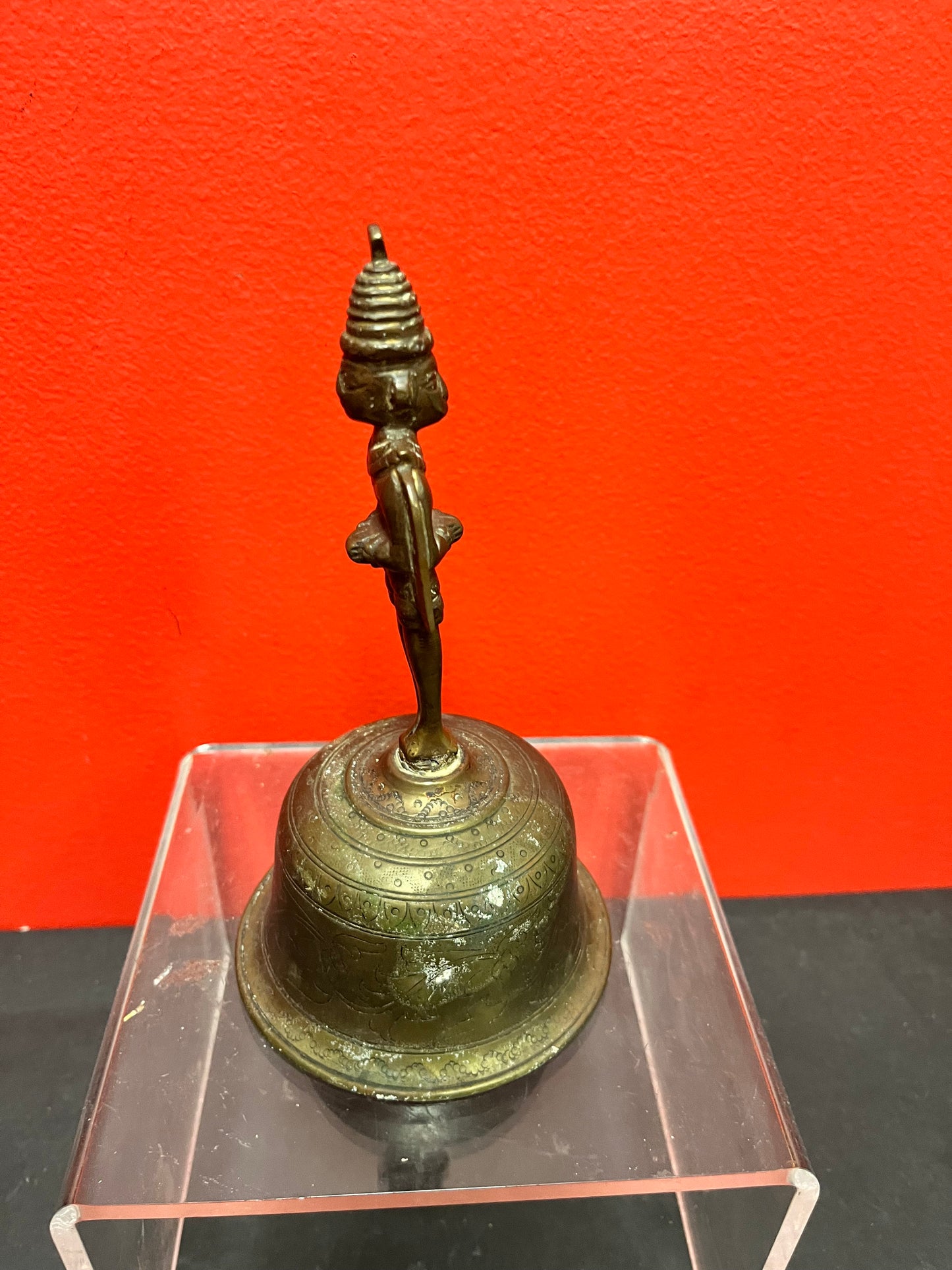 Lovely very old bronze Nepalese, Temple  bell with great patina  missing little ringer thing