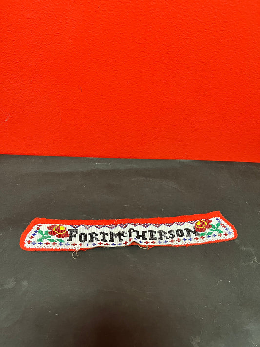 13 x 2“ wide beaded fort  McPherson indigenous  piece  lovely quality  good condition, but see photos