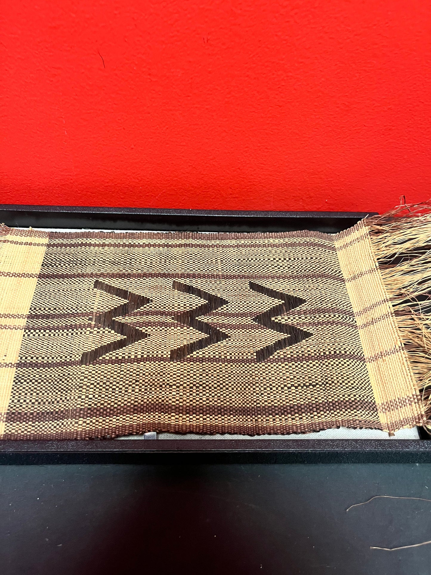 Museum quality 2 foot long antique Navajo woven textile  - 7 inches across  stunning condition and a true collector  piece