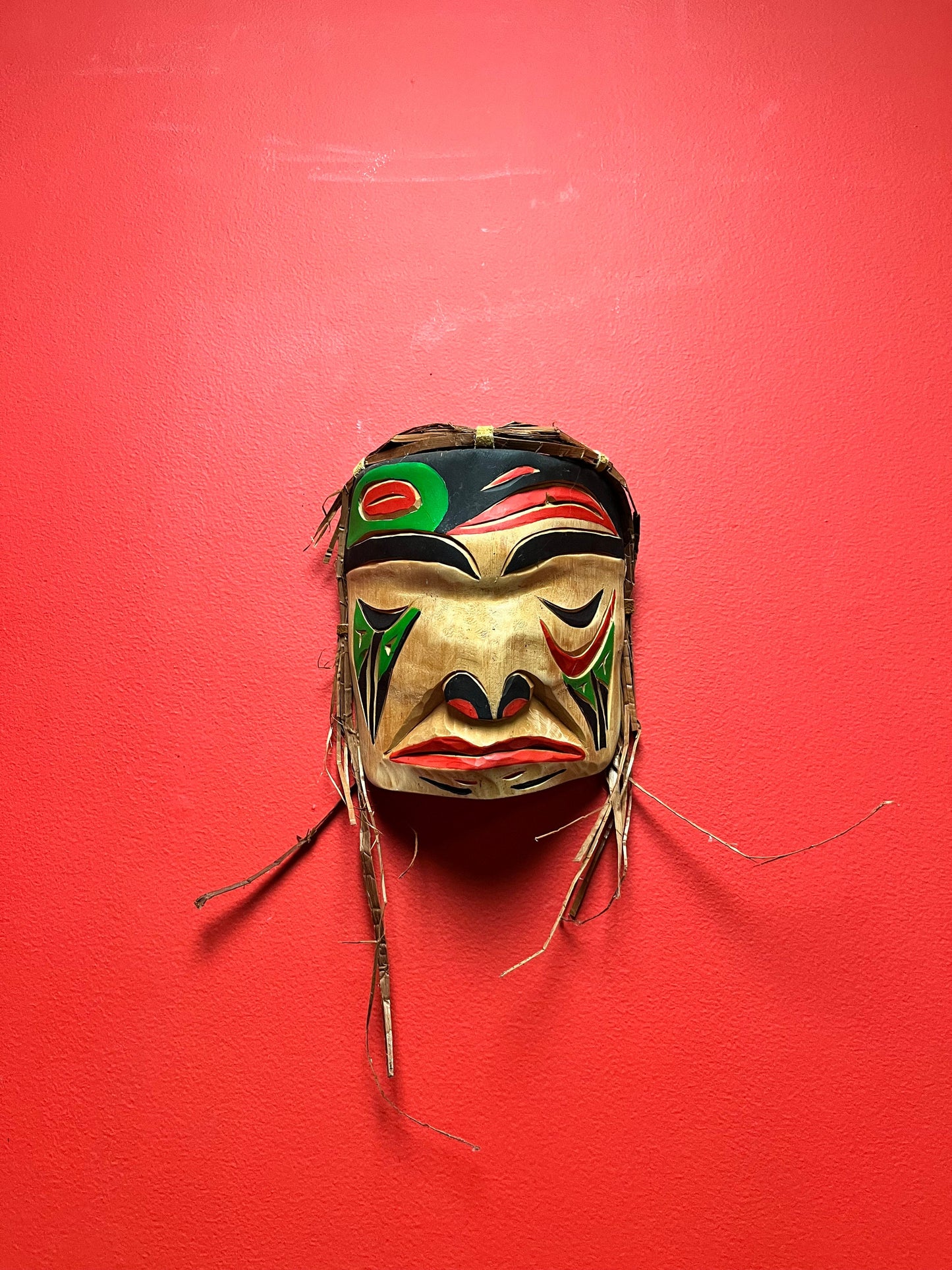 A Stunning 8 inch tall Stan Joseph, indigenous first nations specific northwest coast Cedar mask   unbelievable quality