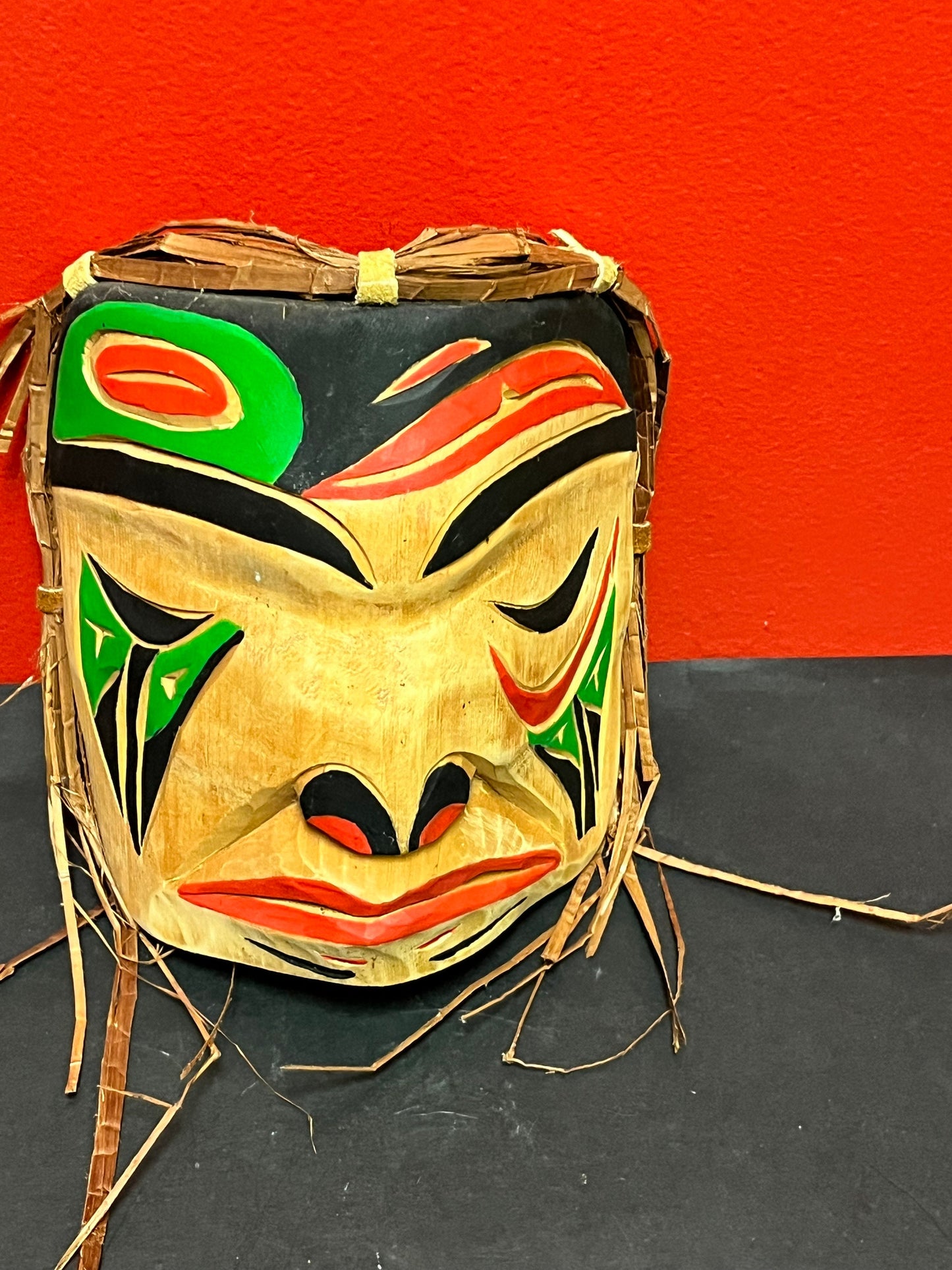 A Stunning 8 inch tall Stan Joseph, indigenous first nations specific northwest coast Cedar mask   unbelievable quality