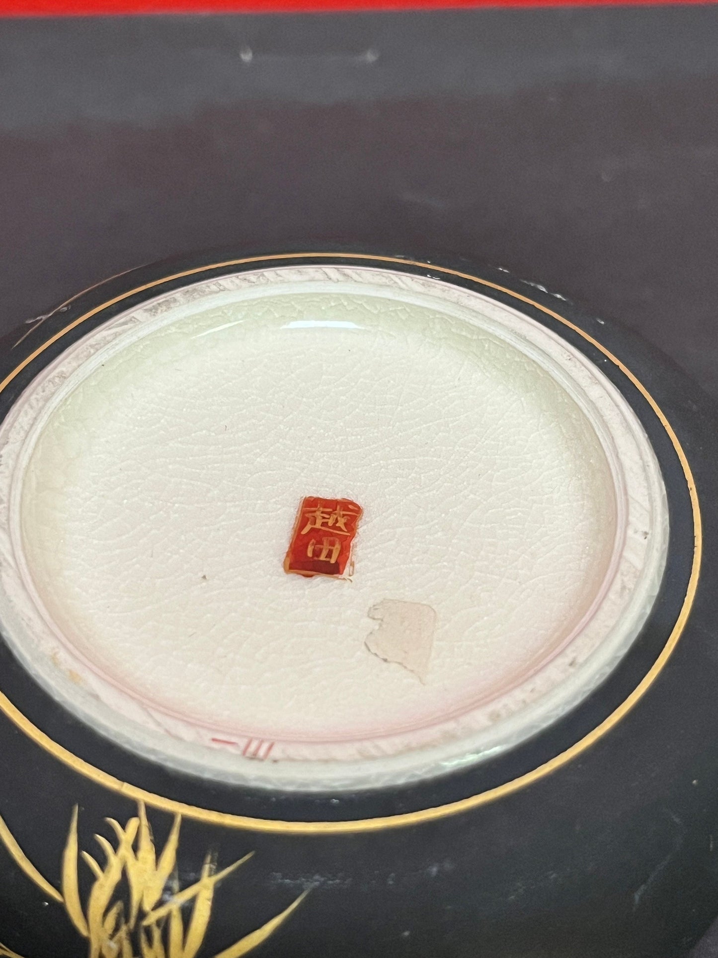 Antique Japanese Satsuma  stunning Japanese painted Satsuma lidded pot - 5 inches high and signed in mint condition