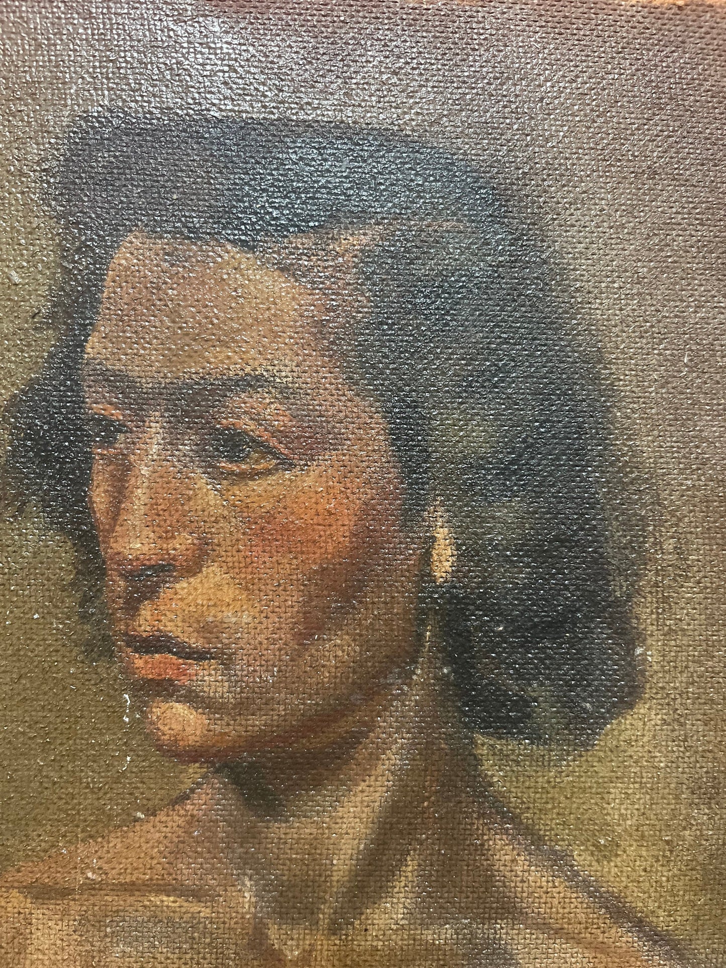 A  Sensational 16 x 10.5 nude painting on board  19 century masterpiece  Double sided painting wow