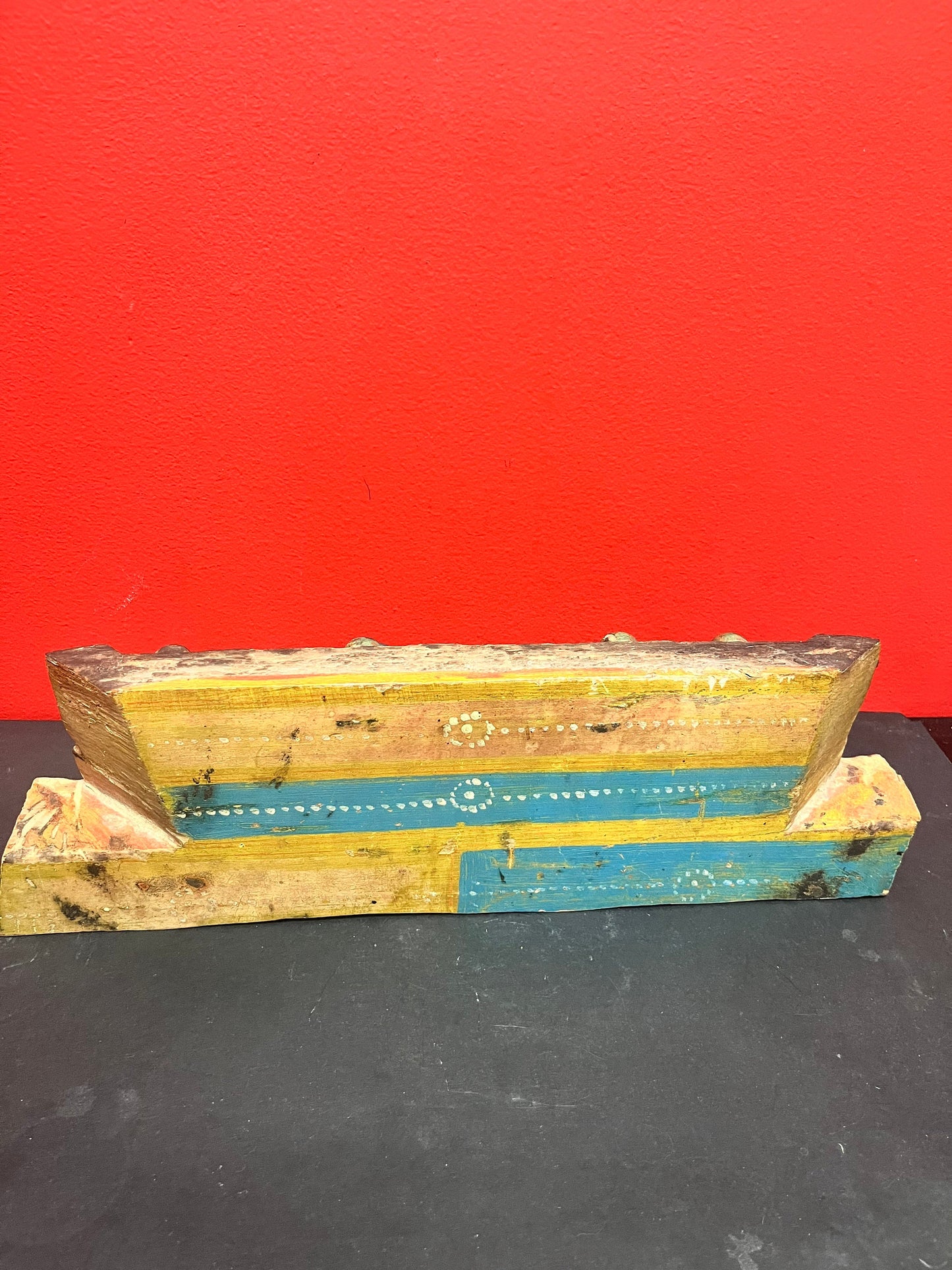 A  16 x 6“ high, 19 century  piece of a Sicilian cart  great detail - folk art magic  see photos  wow