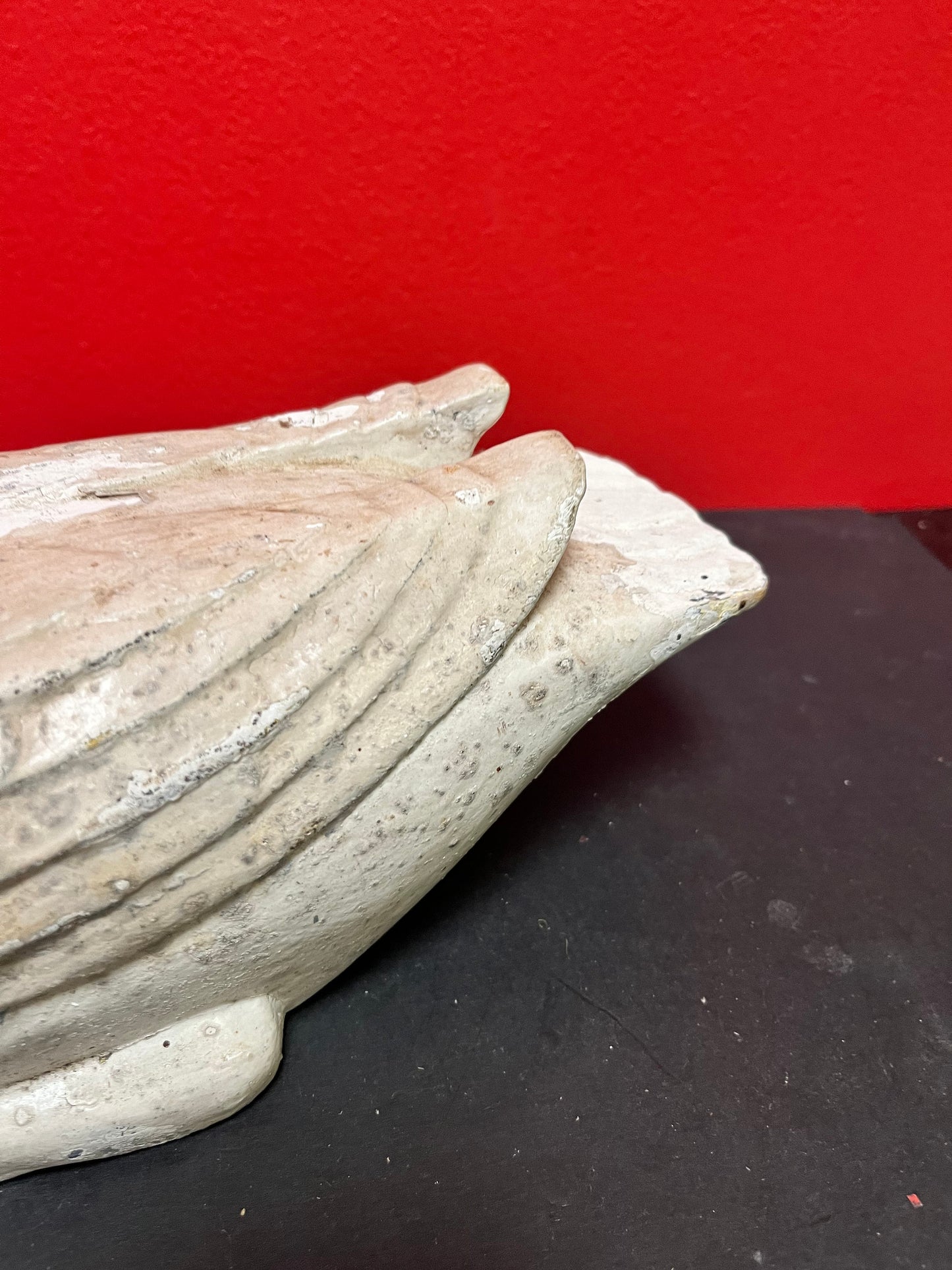 Stunning antique Canadia painted wood duck decoy  Many many layers of paint on this antique beauty