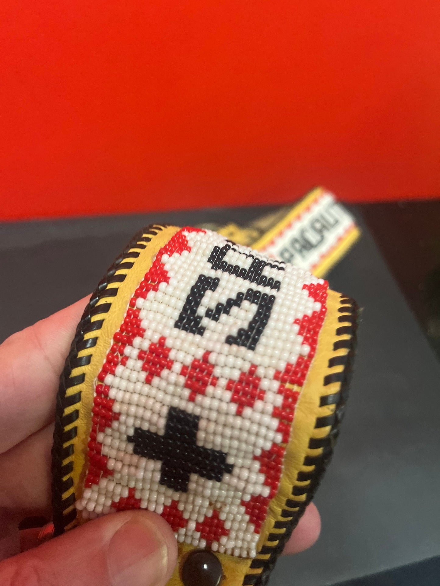 An  Approximately 41 inch long, indigenous first nations, possibly American beaded belt  very cool, and in great condition