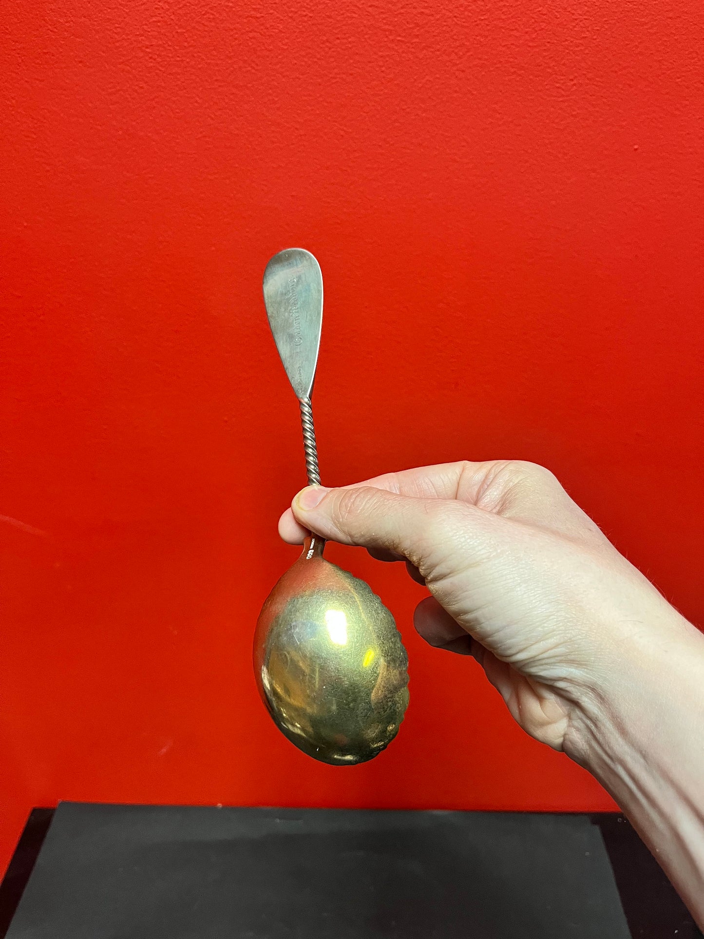 A  Lovely very heavy ornate sterling 925 serving spoon  ready to gift or use