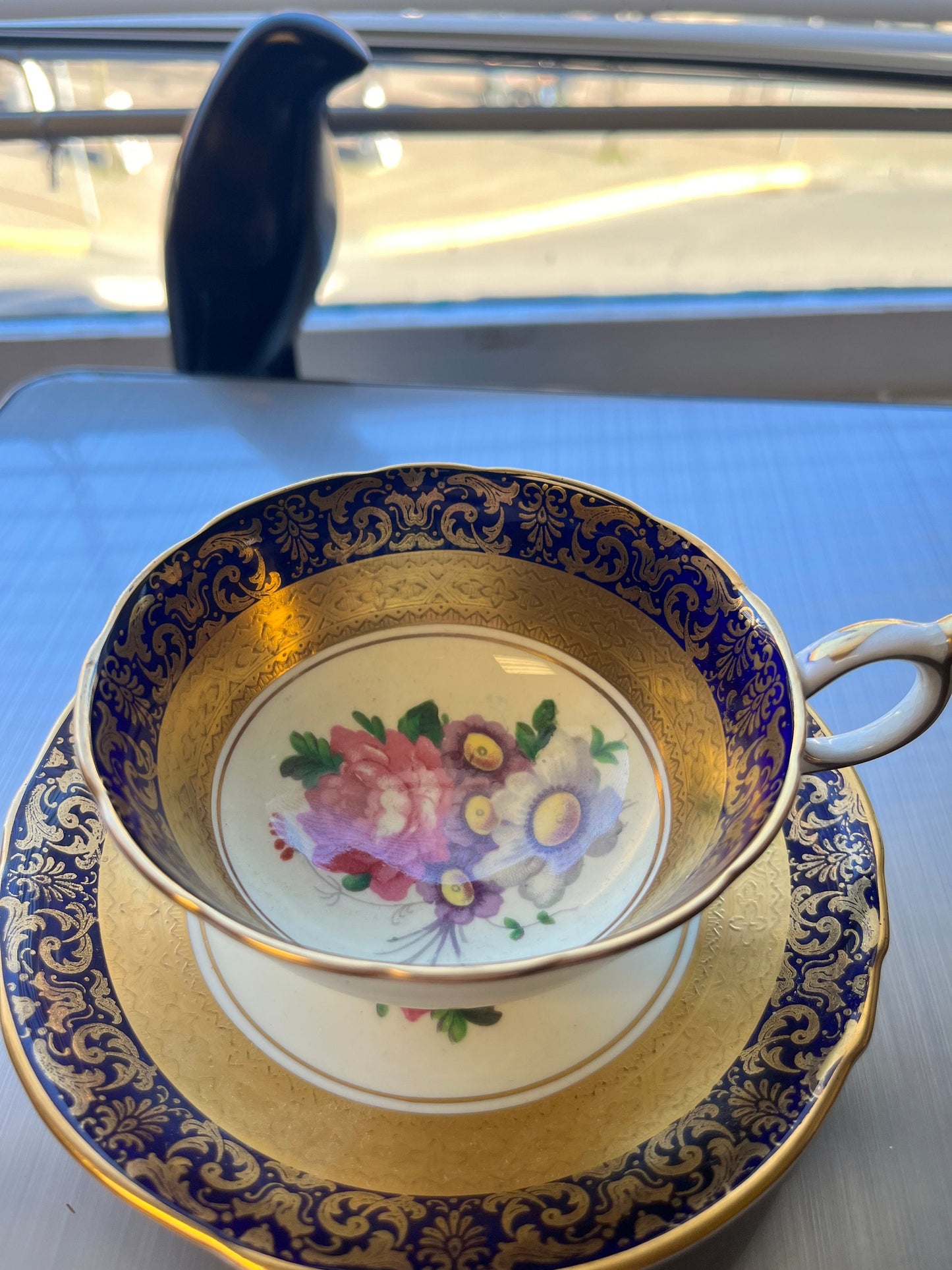 Absolutely gorgeous, antique paragon, double head cup and saucer in total mint condition  wonderful piece