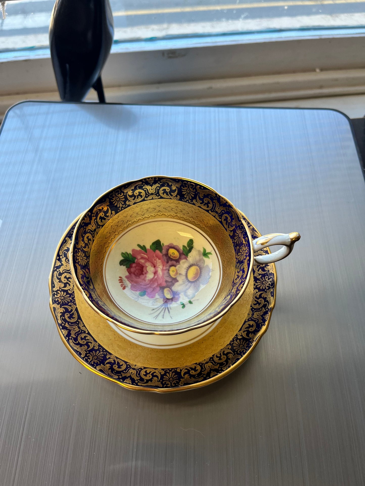 Absolutely gorgeous, antique paragon, double head cup and saucer in total mint condition  wonderful piece