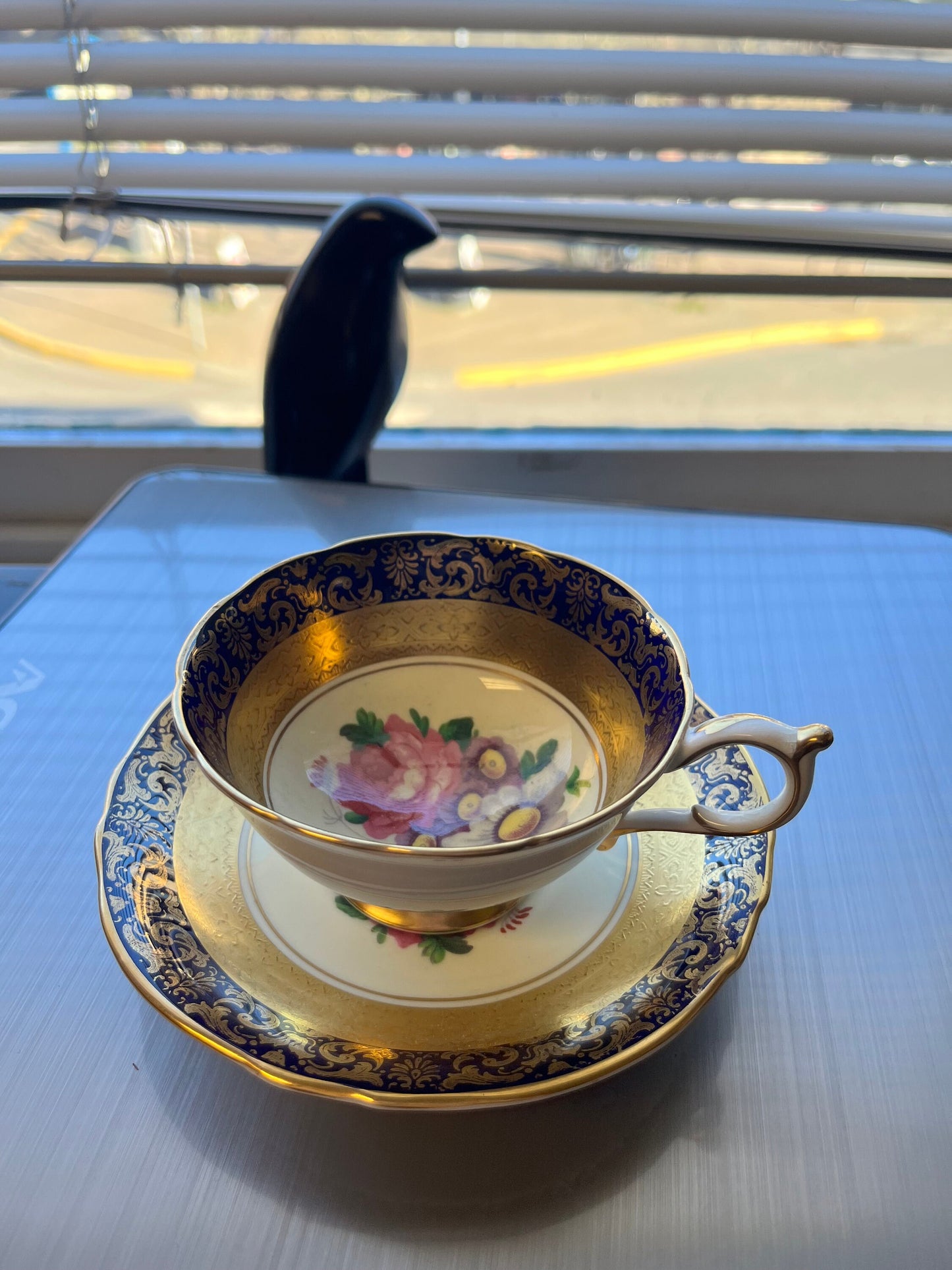 Absolutely gorgeous, antique paragon, double head cup and saucer in total mint condition  wonderful piece