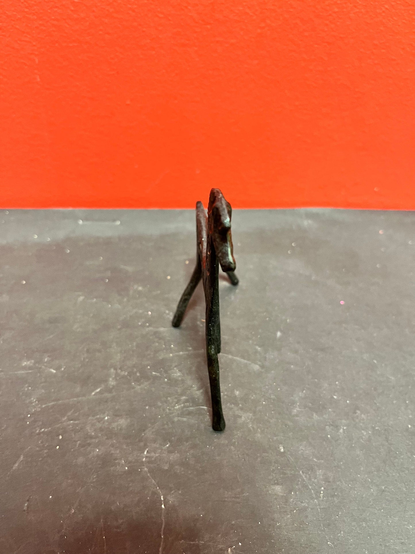 Lovely small mcm bronze horse  5 x 4 across