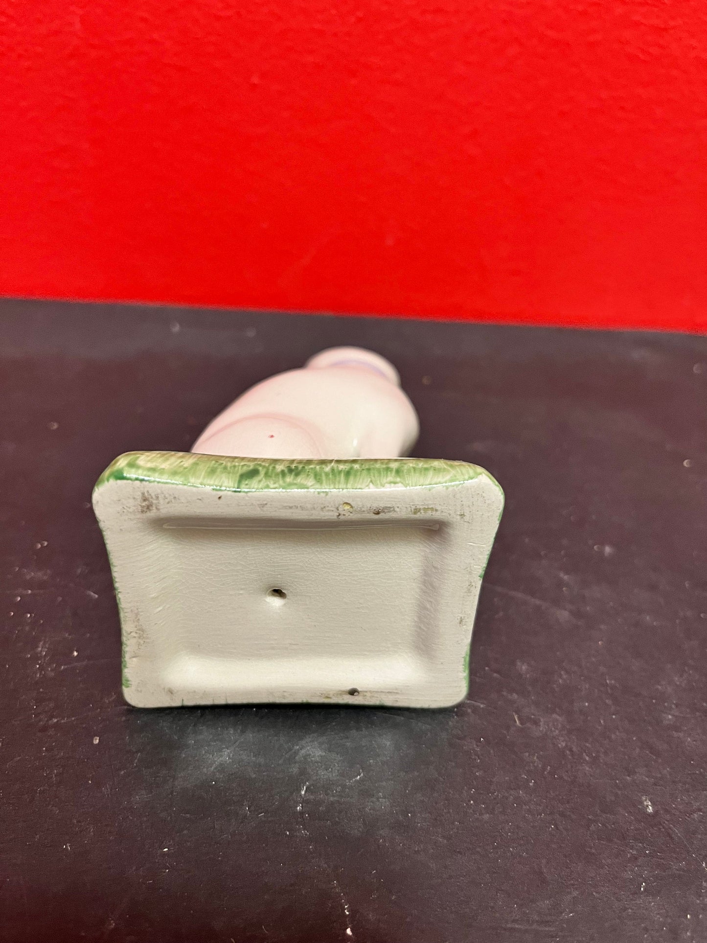 Lovely antique 4 inch high English Staffordshire cat on pillow