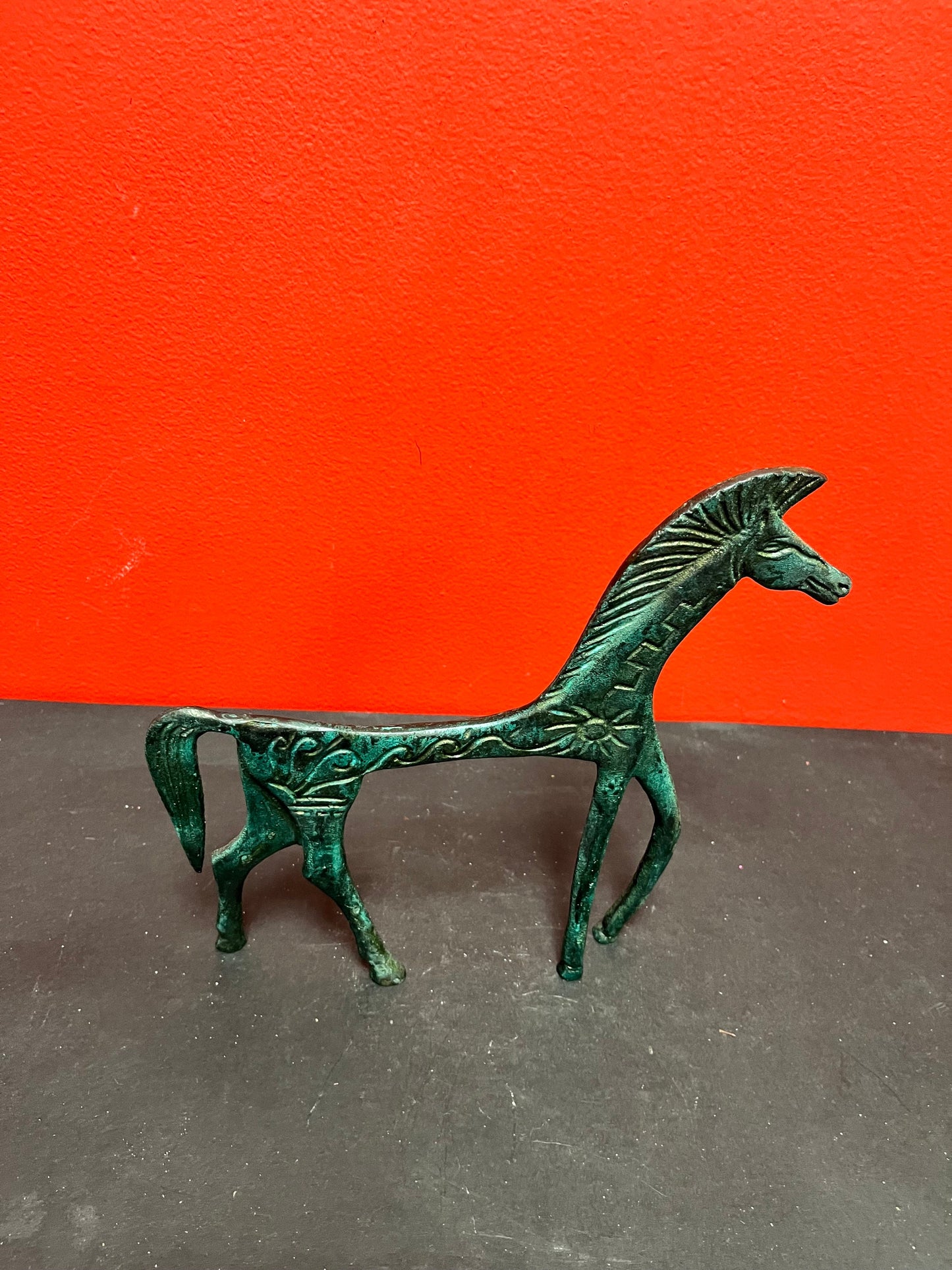 A  Lovely 9 inch high bronze MCM Horse - Mid century bronze beauty  Great gift
