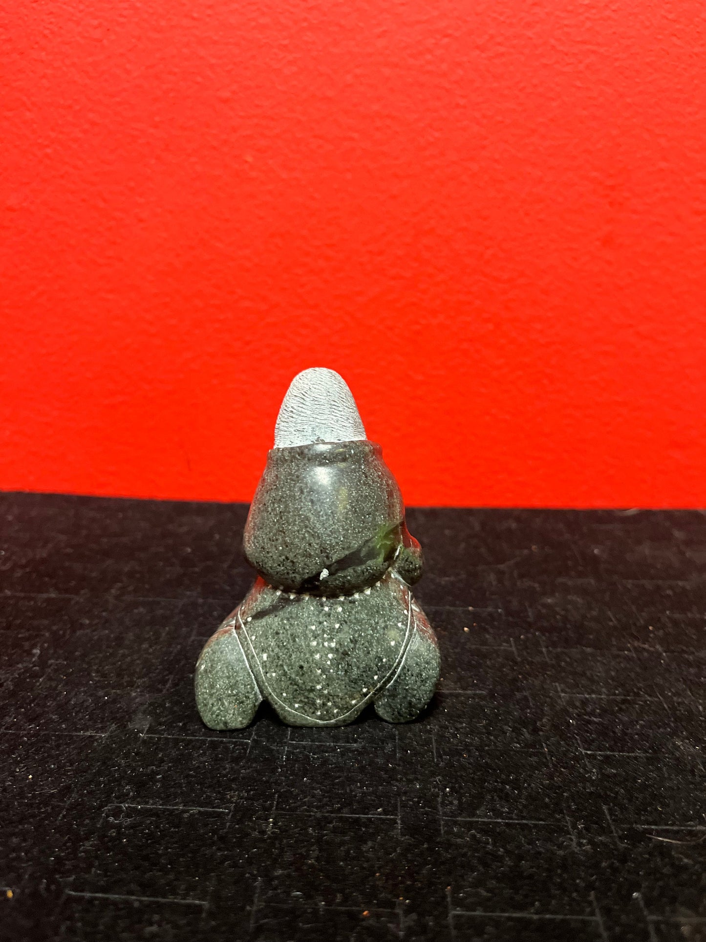 Exquisite museum quality  signed 3 inch tall antique, female artist indigenous  Inuit statue of a woman  intense quality and detail