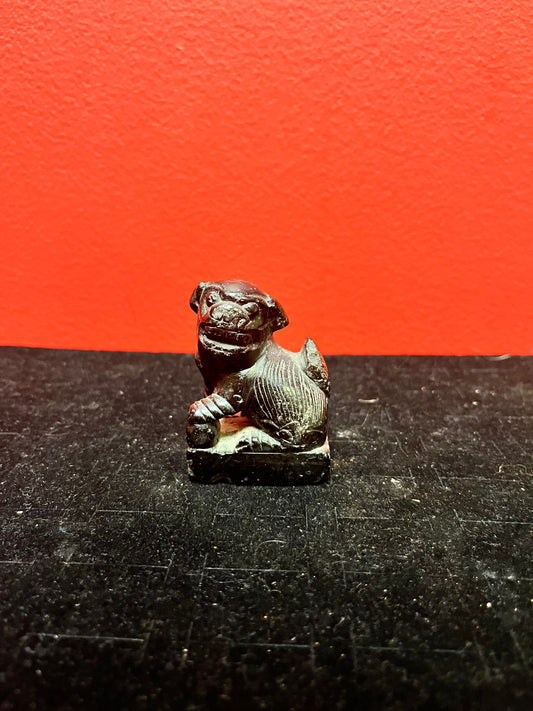 Lovely 2 inch tall stone foo dog