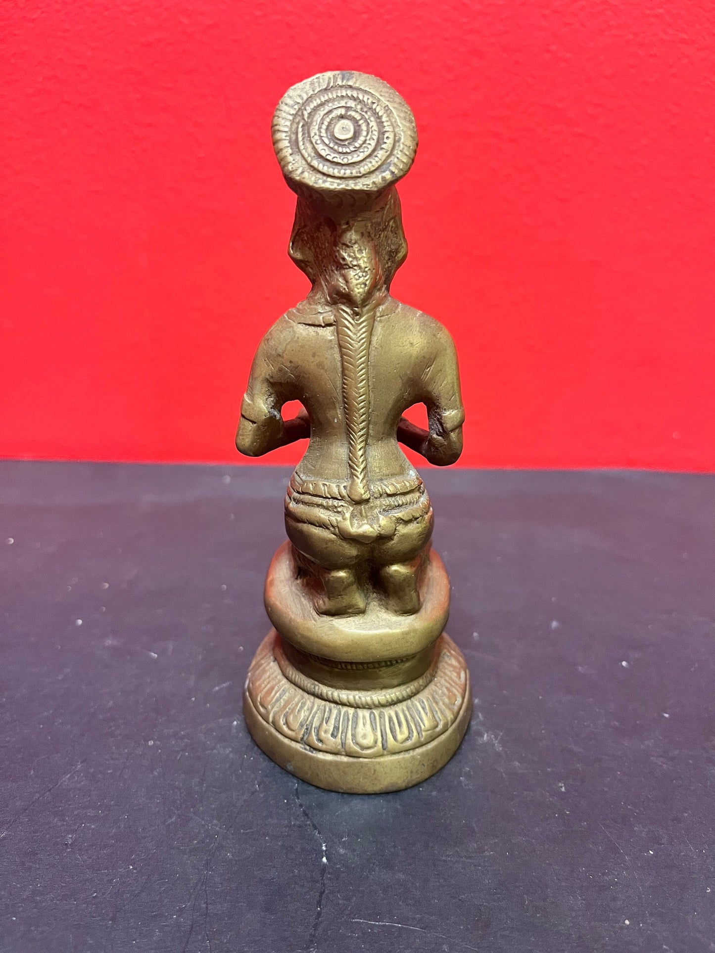 Late 19 century 5 inch tall Asian bronze statue of a woman praying  Lovely detail and quality