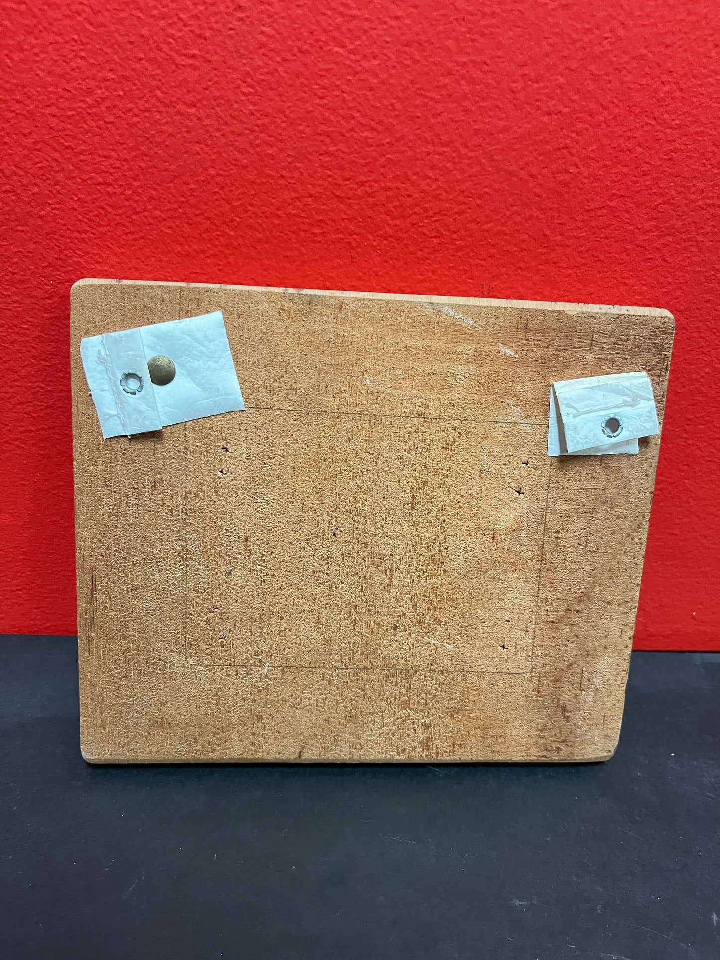 7 1/2 x 6 1/2 indigenous first nations, Pacific Northwest Coast painted plaque on wood