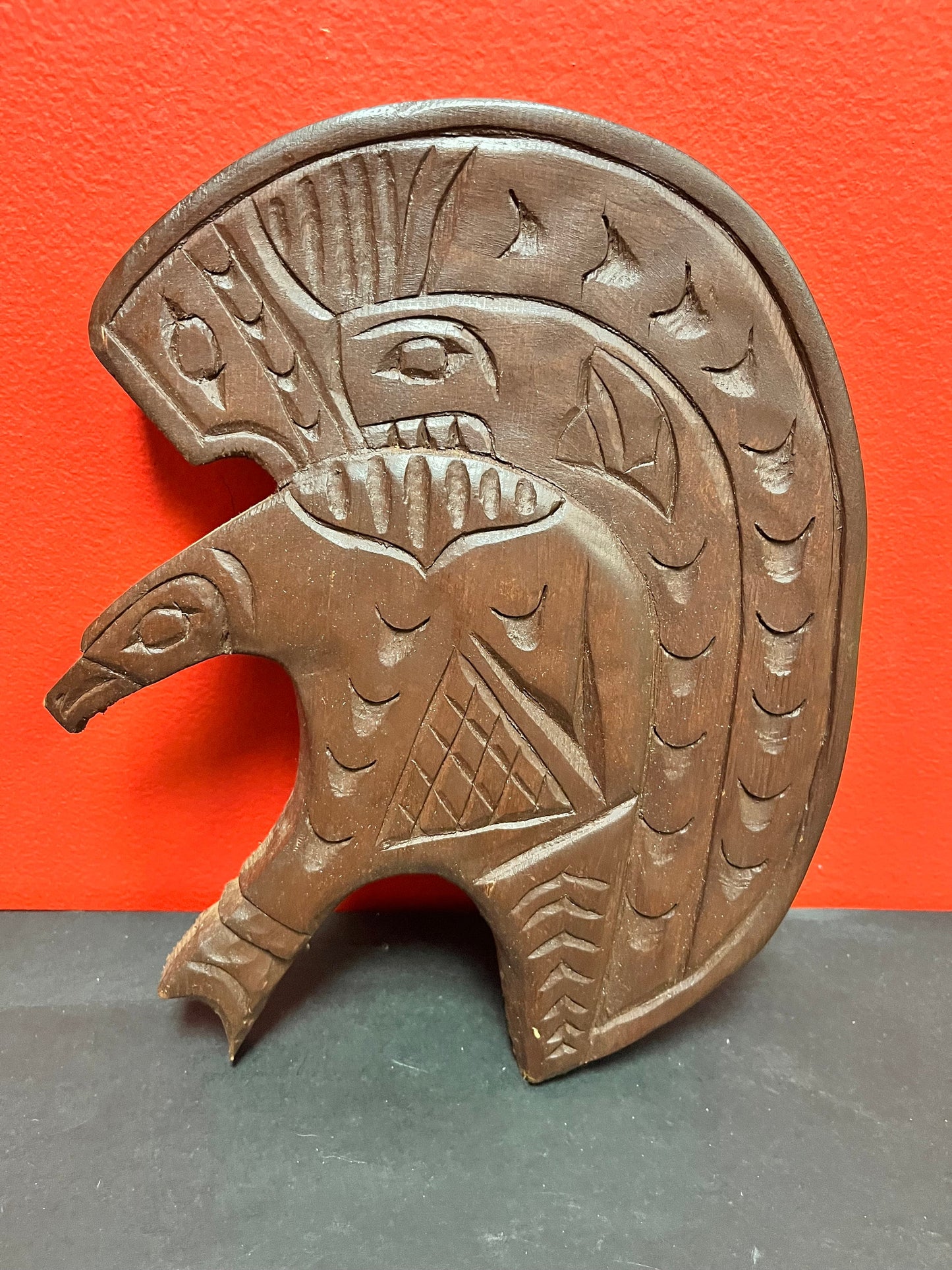 Beautiful 10 inch Nelson Joseph Eagle plaque  indigenous First Nations  Pacific Northwest Coast