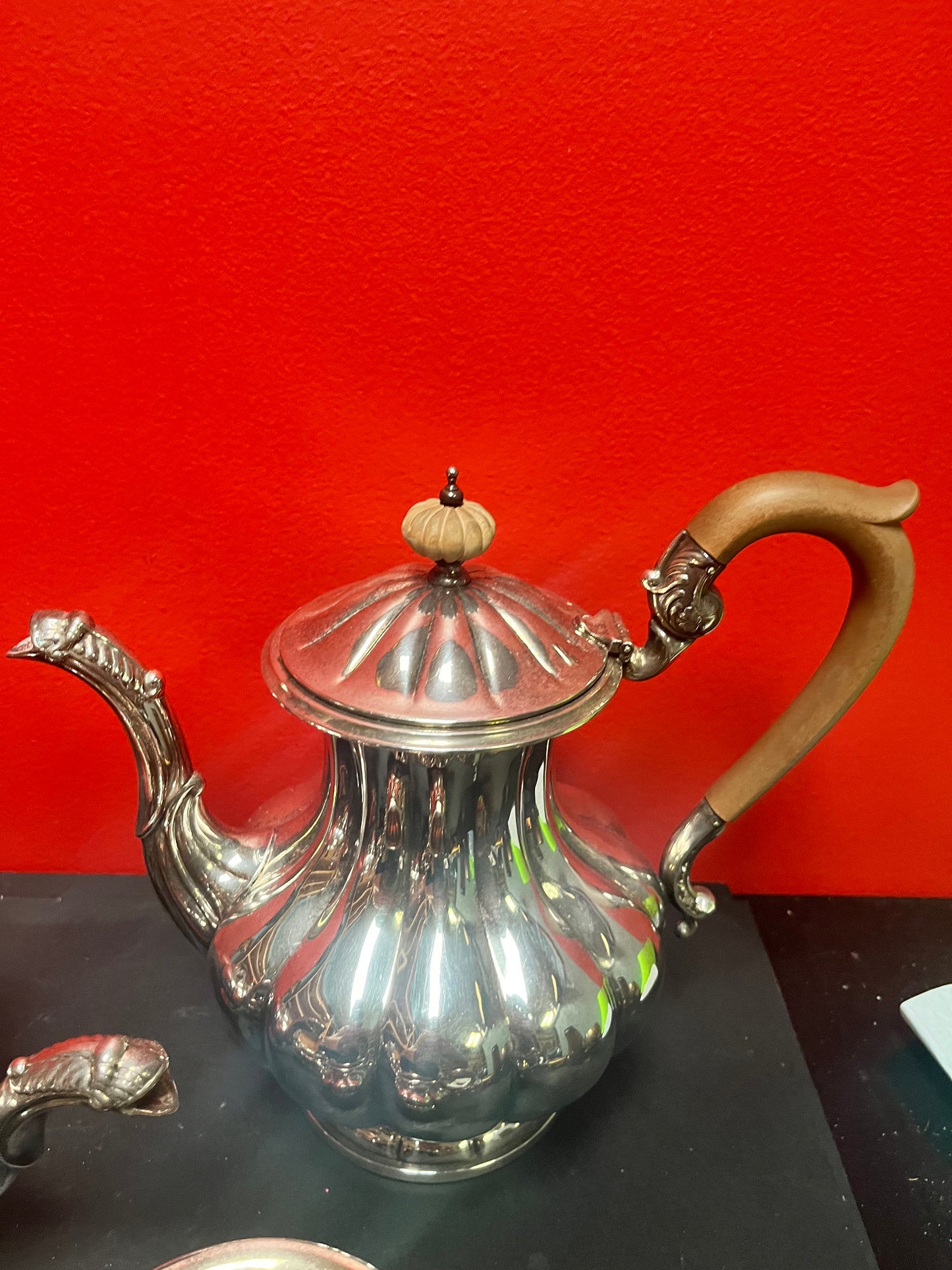 Lovely antique silver plate, four piece of coffee and tea service   English in very good condition  great value