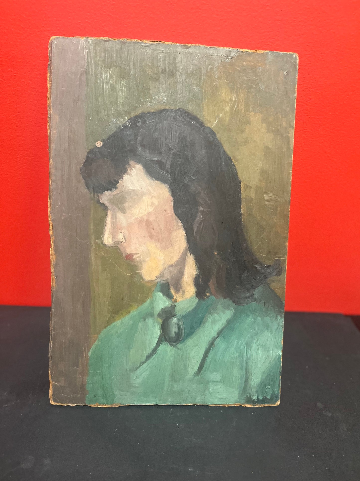 A  Sensational 16 x 10.5 nude painting on board  19 century masterpiece  Double sided painting wow