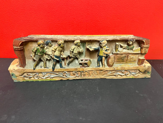 A  16 x 6“ high, 19 century  piece of a Sicilian cart  great detail - folk art magic  see photos  wow