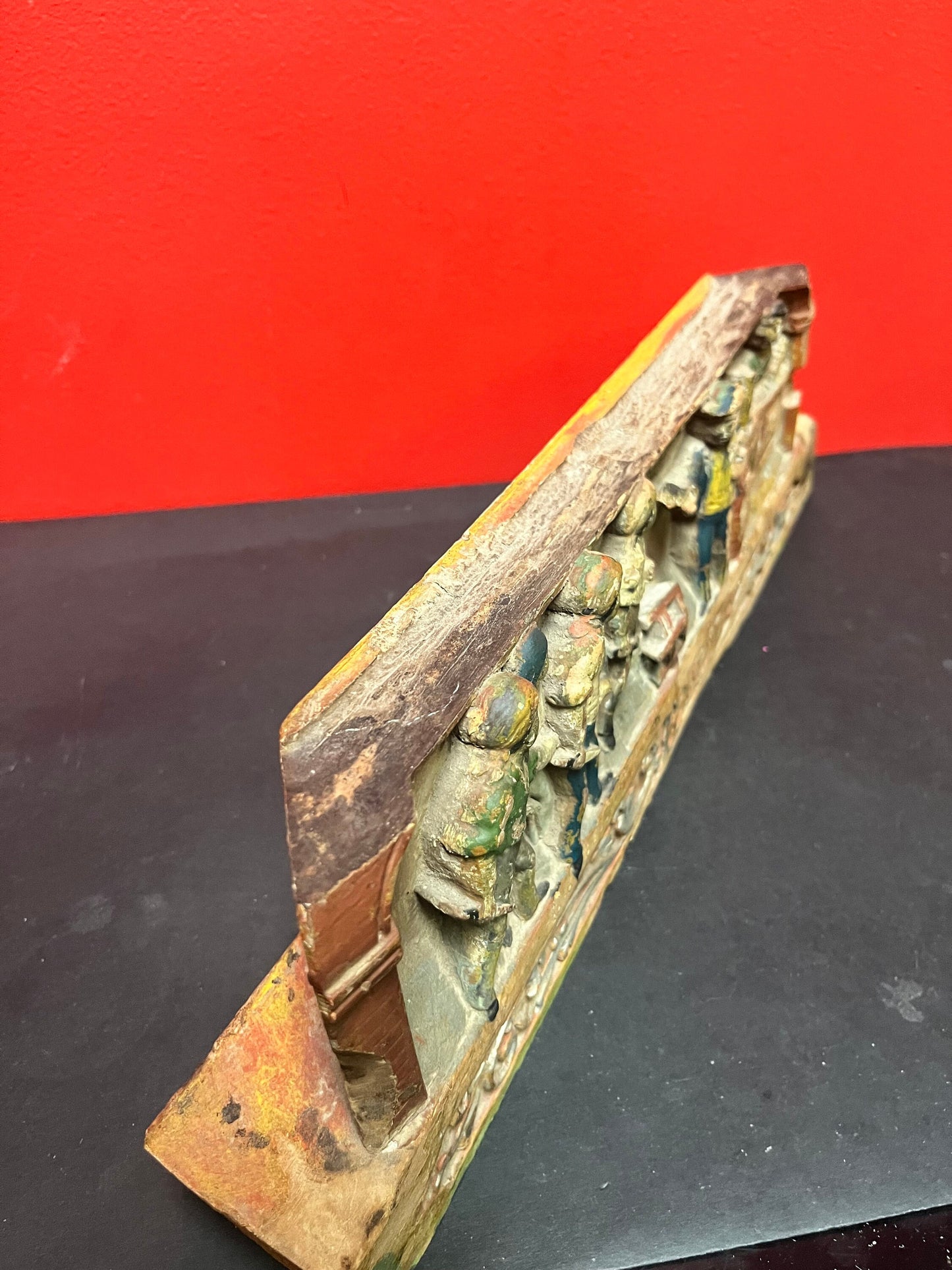 A  16 x 6“ high, 19 century  piece of a Sicilian cart  great detail - folk art magic  see photos  wow