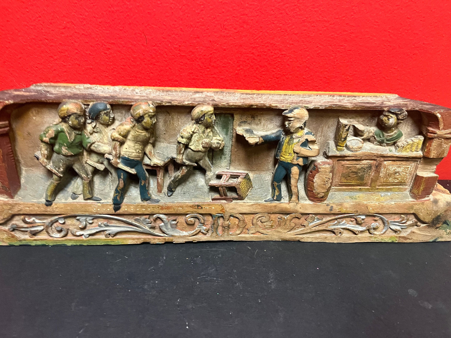 A  16 x 6“ high, 19 century  piece of a Sicilian cart  great detail - folk art magic  see photos  wow
