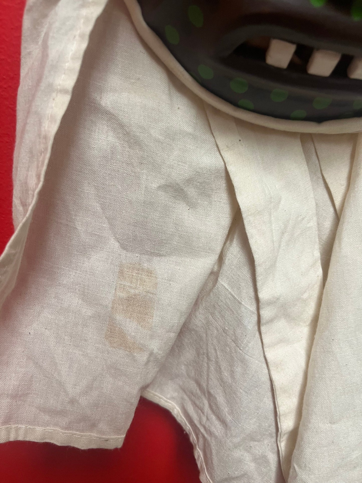 Lovely 10 x 7 Korean vintage signed wooden drama mask with fabric  ready to hang  Great colour and design