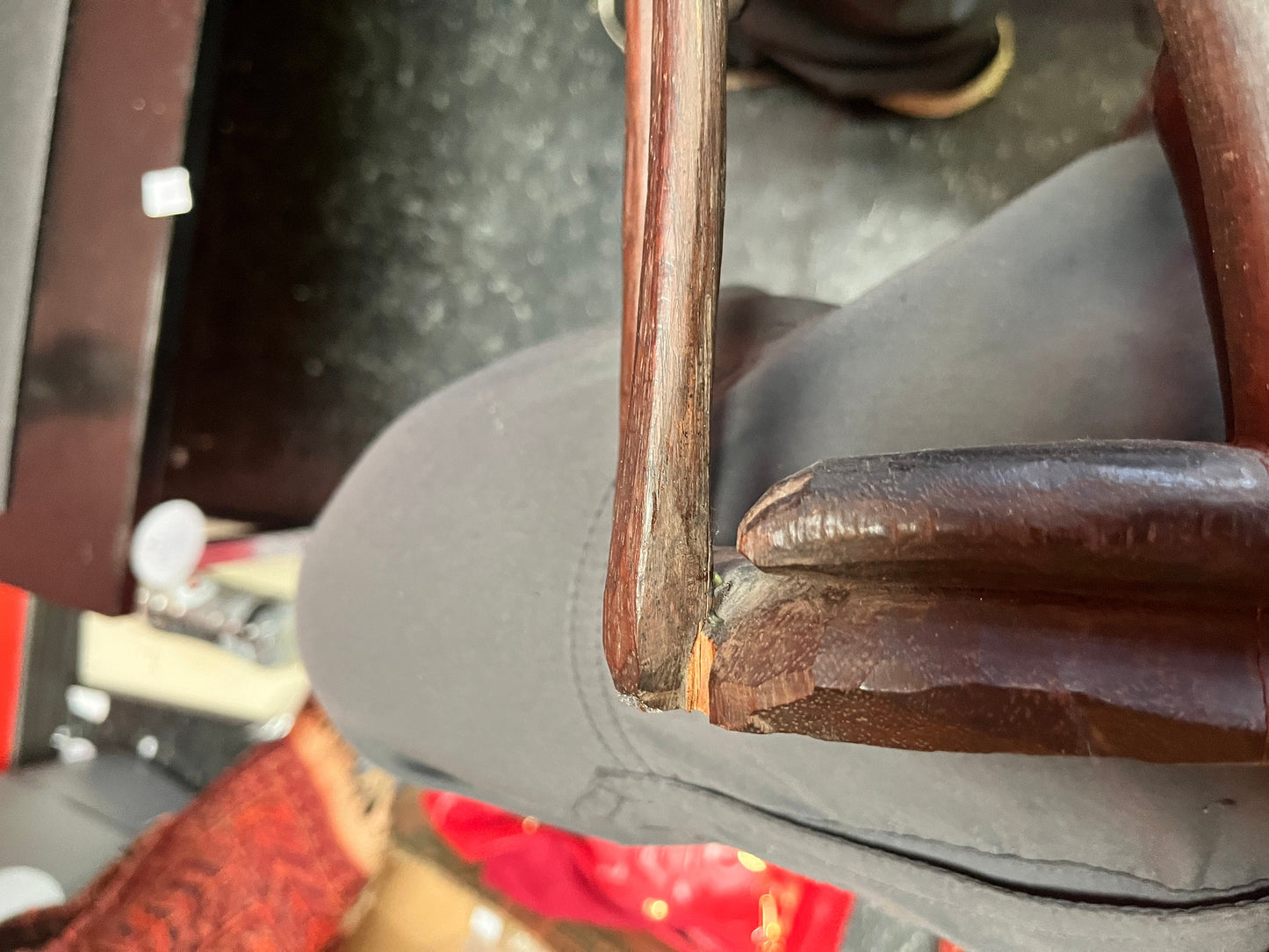 Stunning rare antique African lobi statue  couple small cracks  wonderful imagery and Patina- 16 inches tall