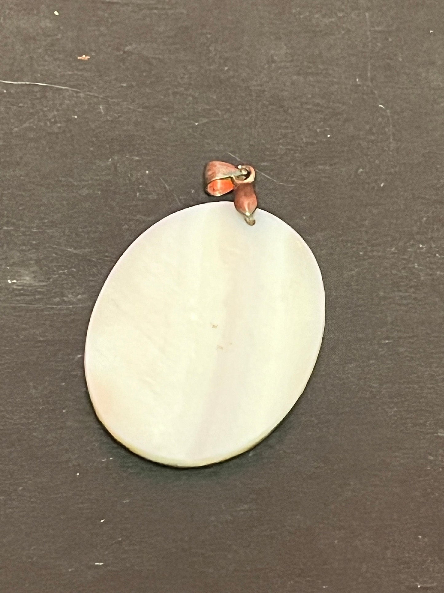 2 inch long abalone shell pendant  lovely condition