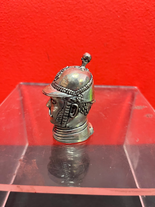Lovely reproduction 2.5 inches tall English silver plate, Bobby policeman vesta case match safe  Great condition and value priced