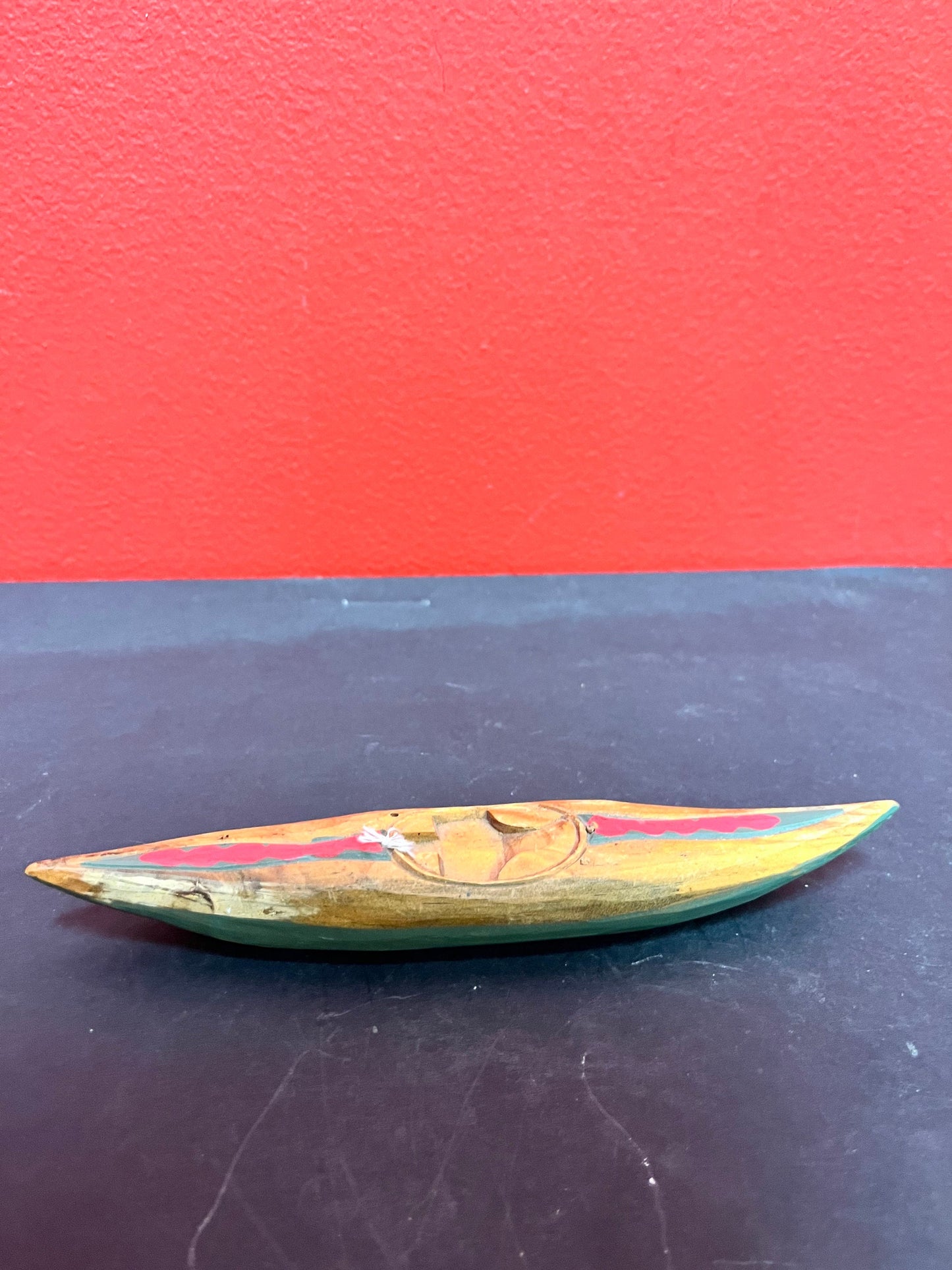 7 inch wooden primitive kayak  Canadian beauty