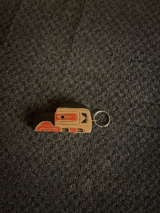 4 inch Indigenous First Nations pacific northwest coast eagle keychain carved and painted by Brad Joseph jr  great gift  good value