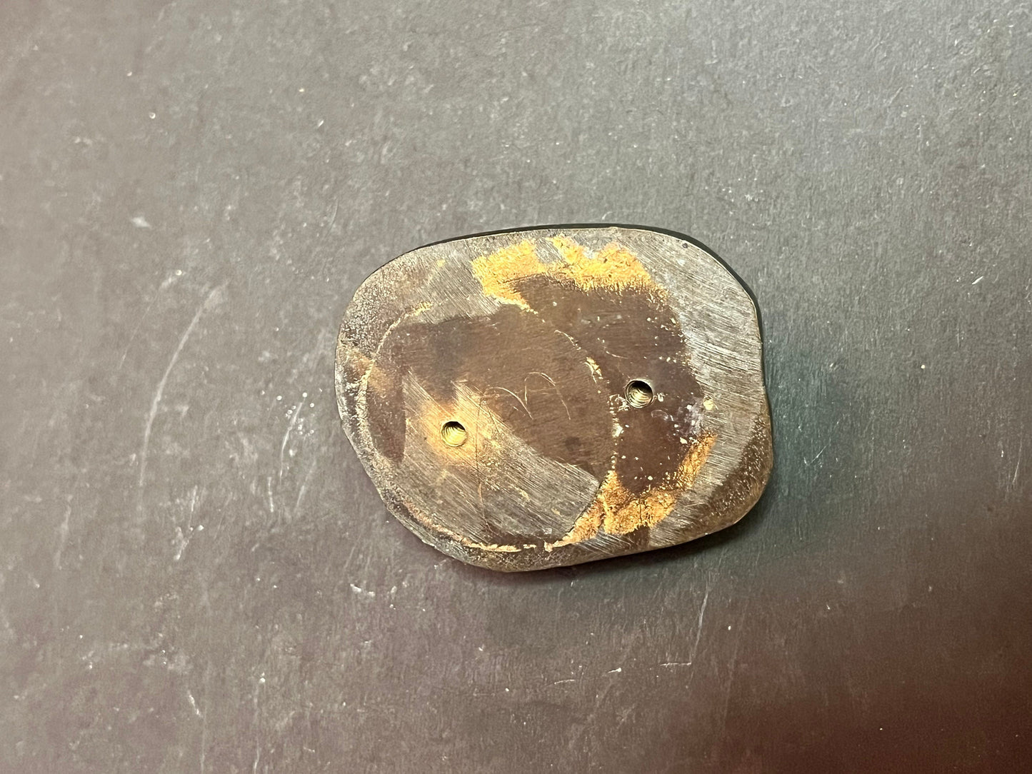 A  Lovely antique very heavy bronze Gothic paperweight  — great patina — wow